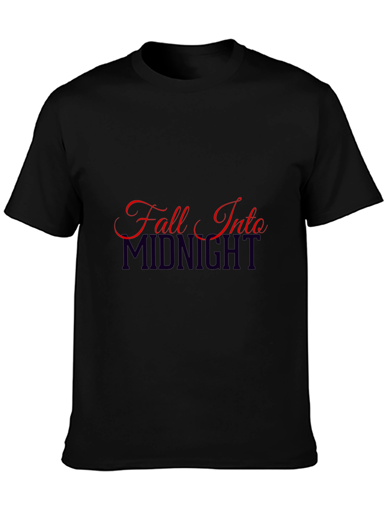 Fall Into Midnight Graphic T-Shirt - Stylish Black Tee