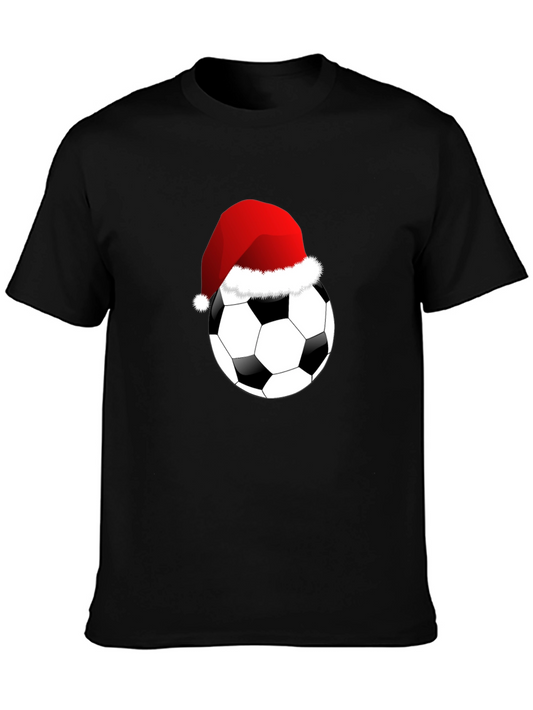 Christmas Soccer Ball T-Shirt - Festive Holiday Tee