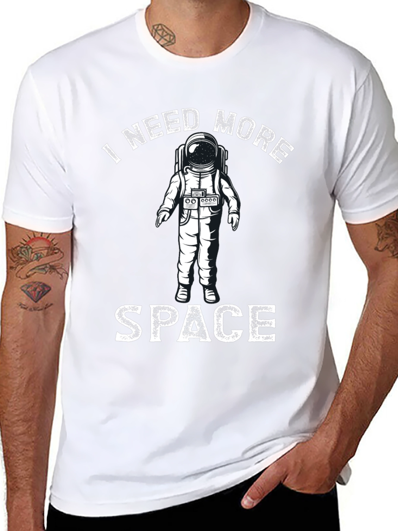 I Need More Space Astronaut Graphic T-Shirt