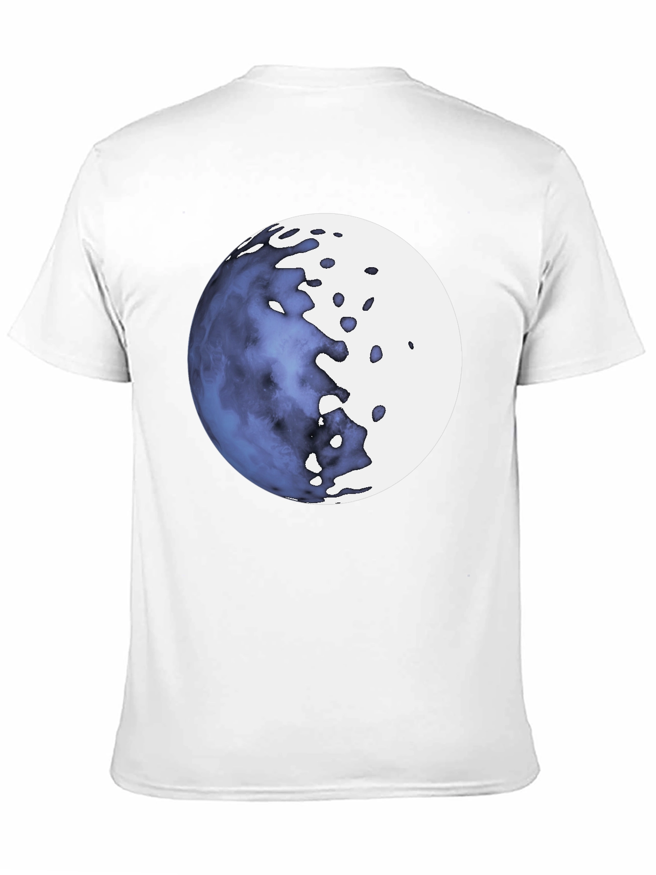 Abstract Moon Graphic Black T-Shirt