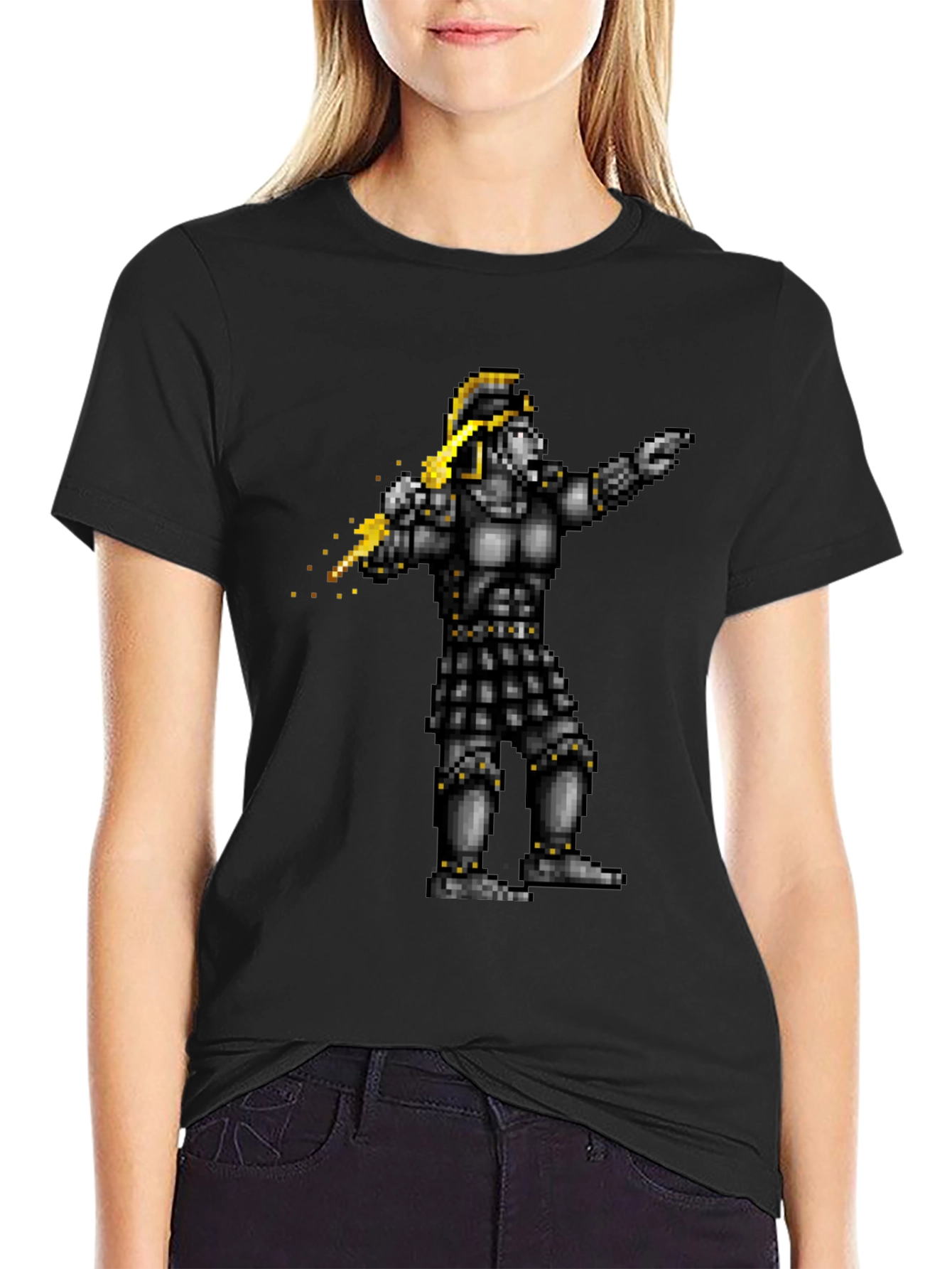 Retro Pixel Art Warrior T-Shirt