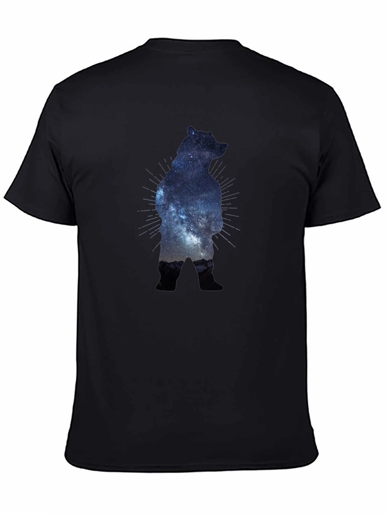 Galaxy Bear Graphic Black T-Shirt