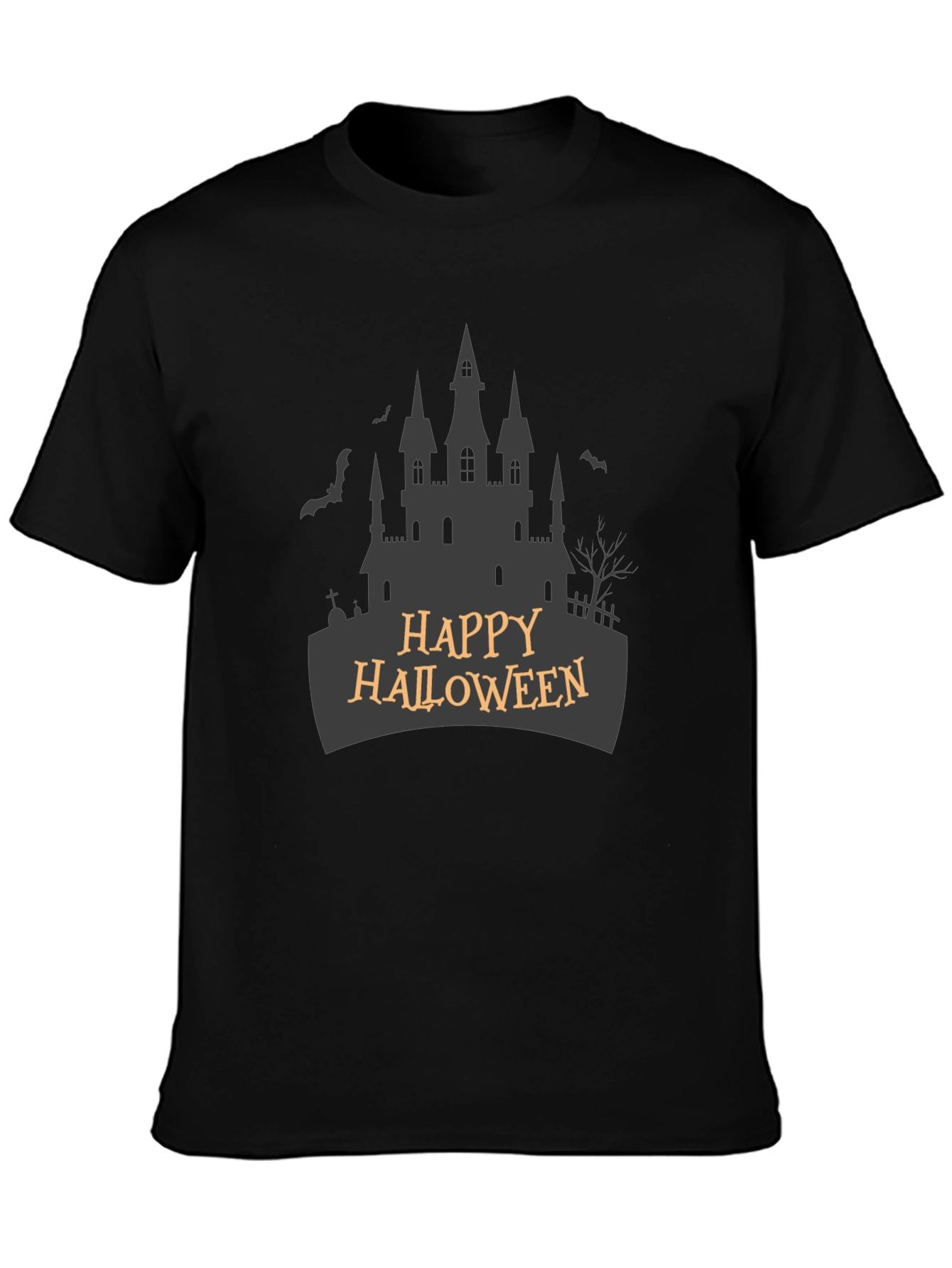 Happy Halloween Castle T-Shirt - Spooky Season Apparel