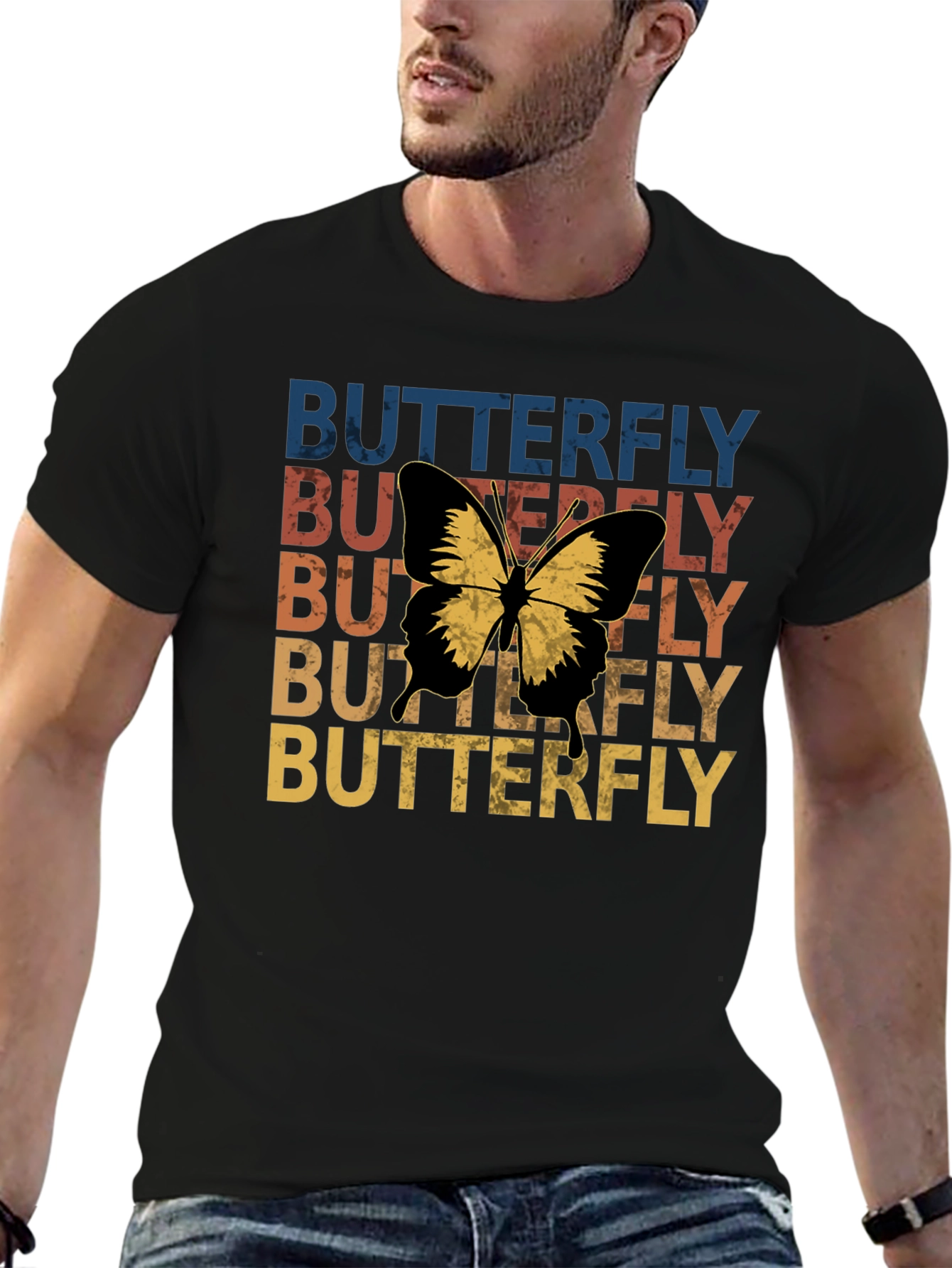 Retro Butterfly Graphic T-Shirt