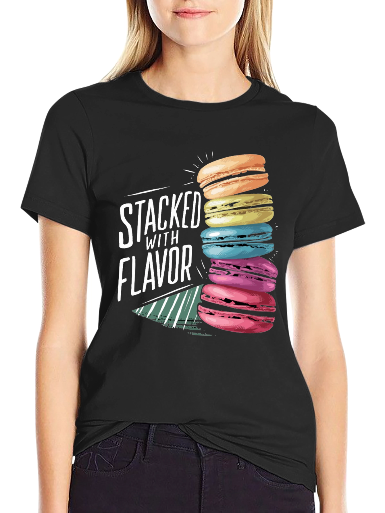 Stacked with Flavor Macaron T-Shirt