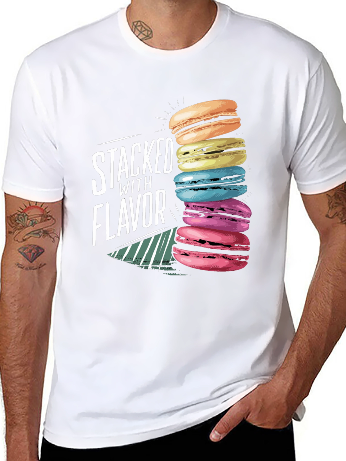 Stacked with Flavor Macaron T-Shirt