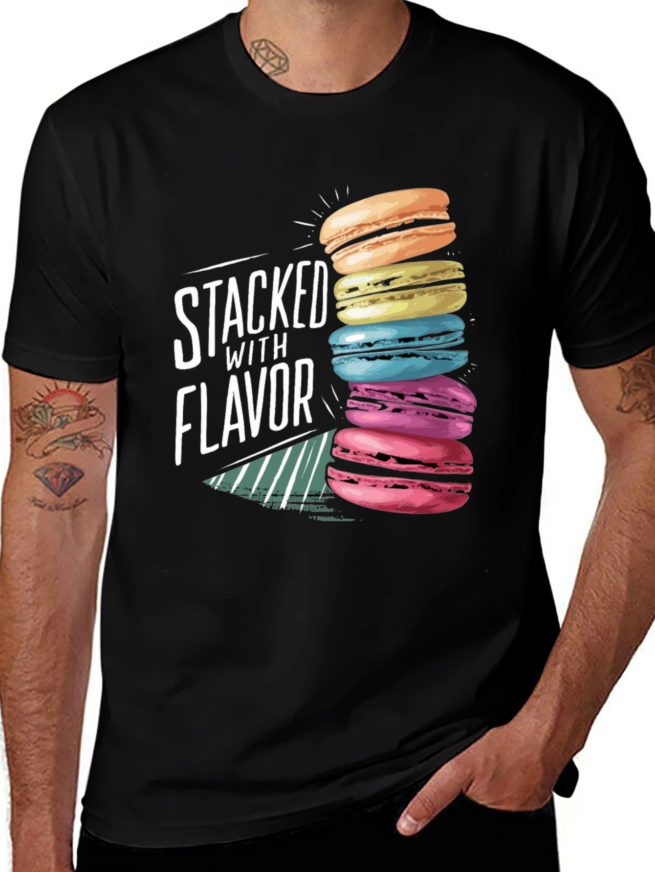 Stacked with Flavor Macaron T-Shirt