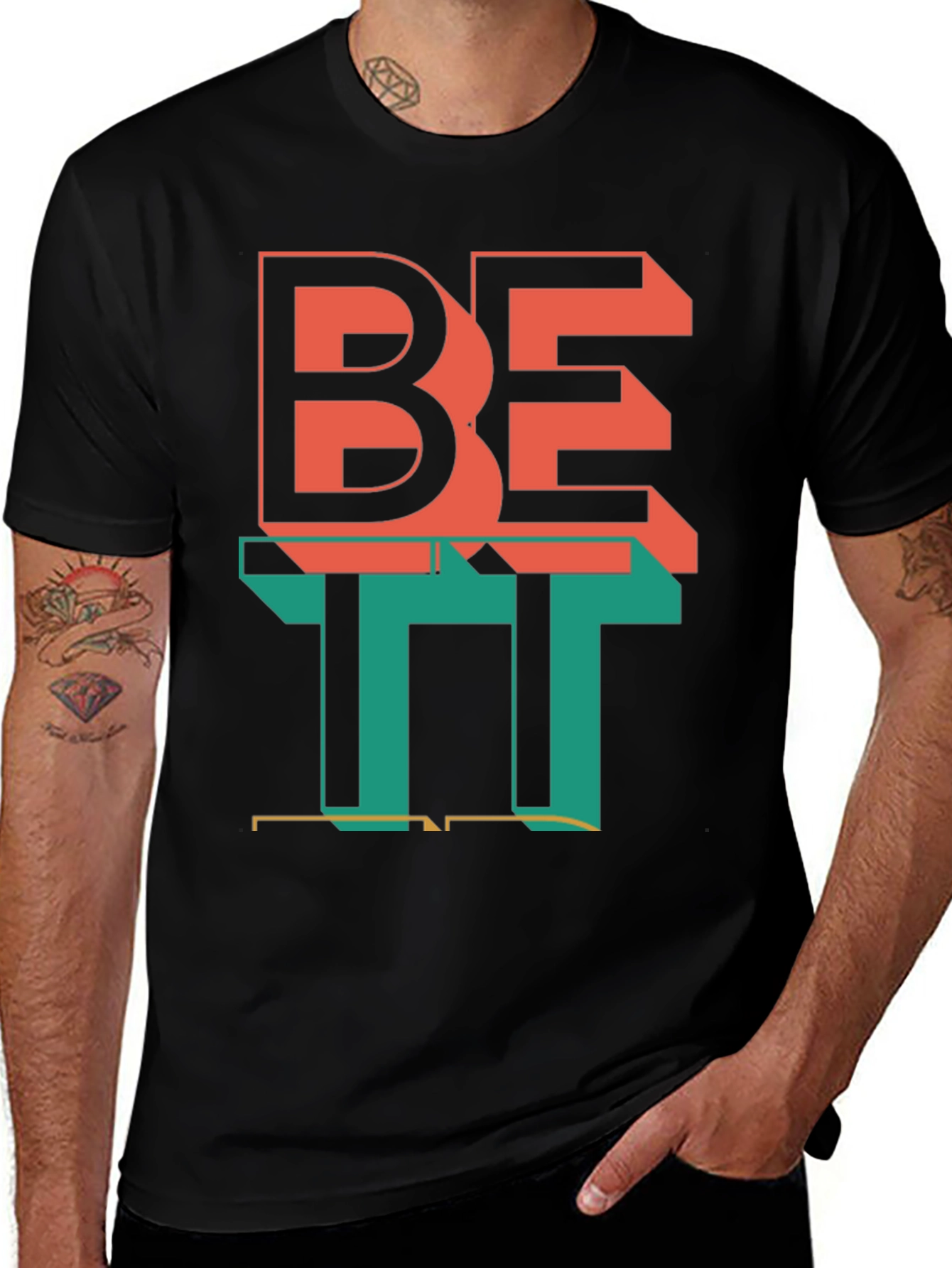 Trendy Graphic Tee: BE IT Design