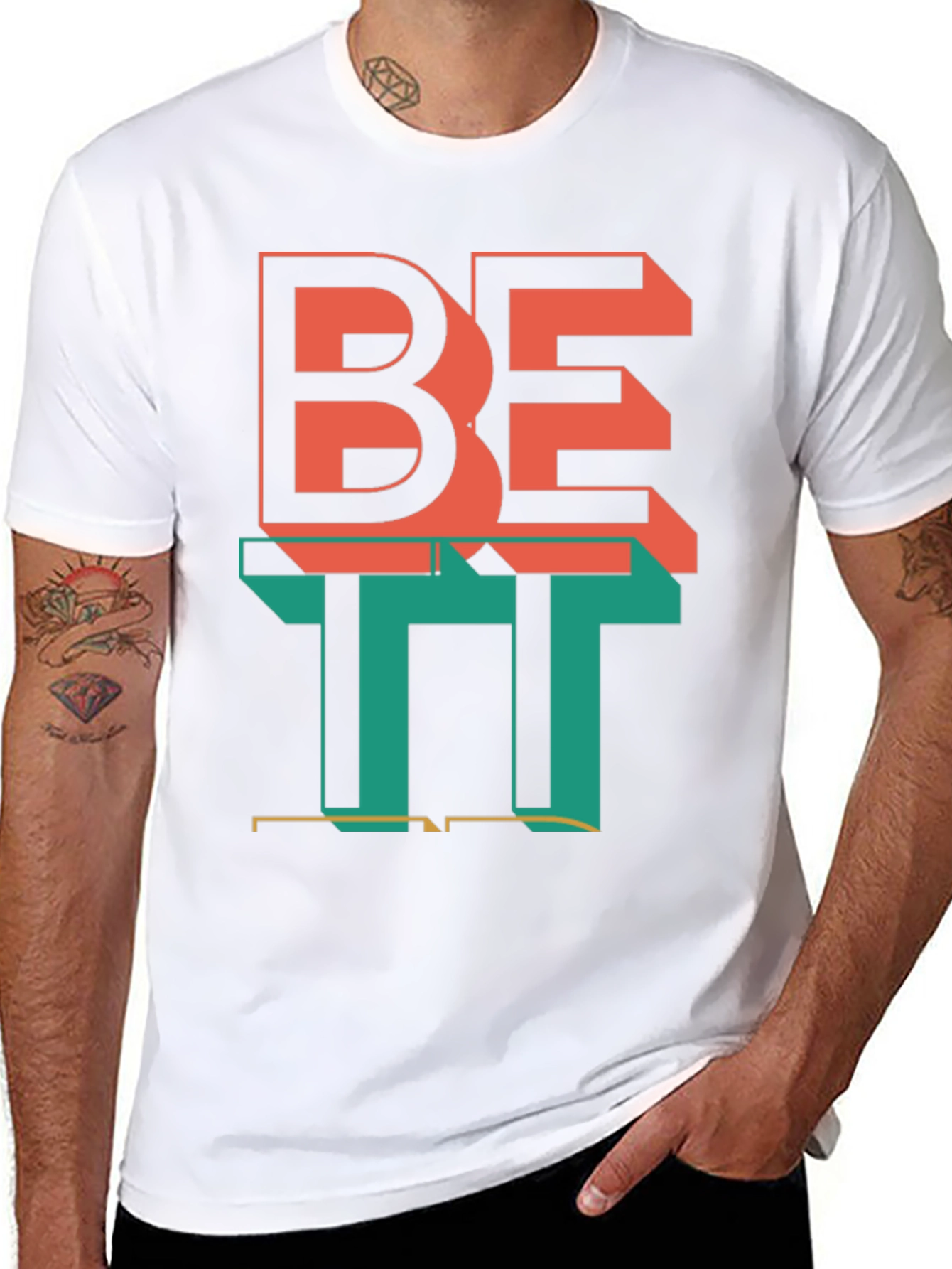Trendy Graphic Tee: BE IT Design
