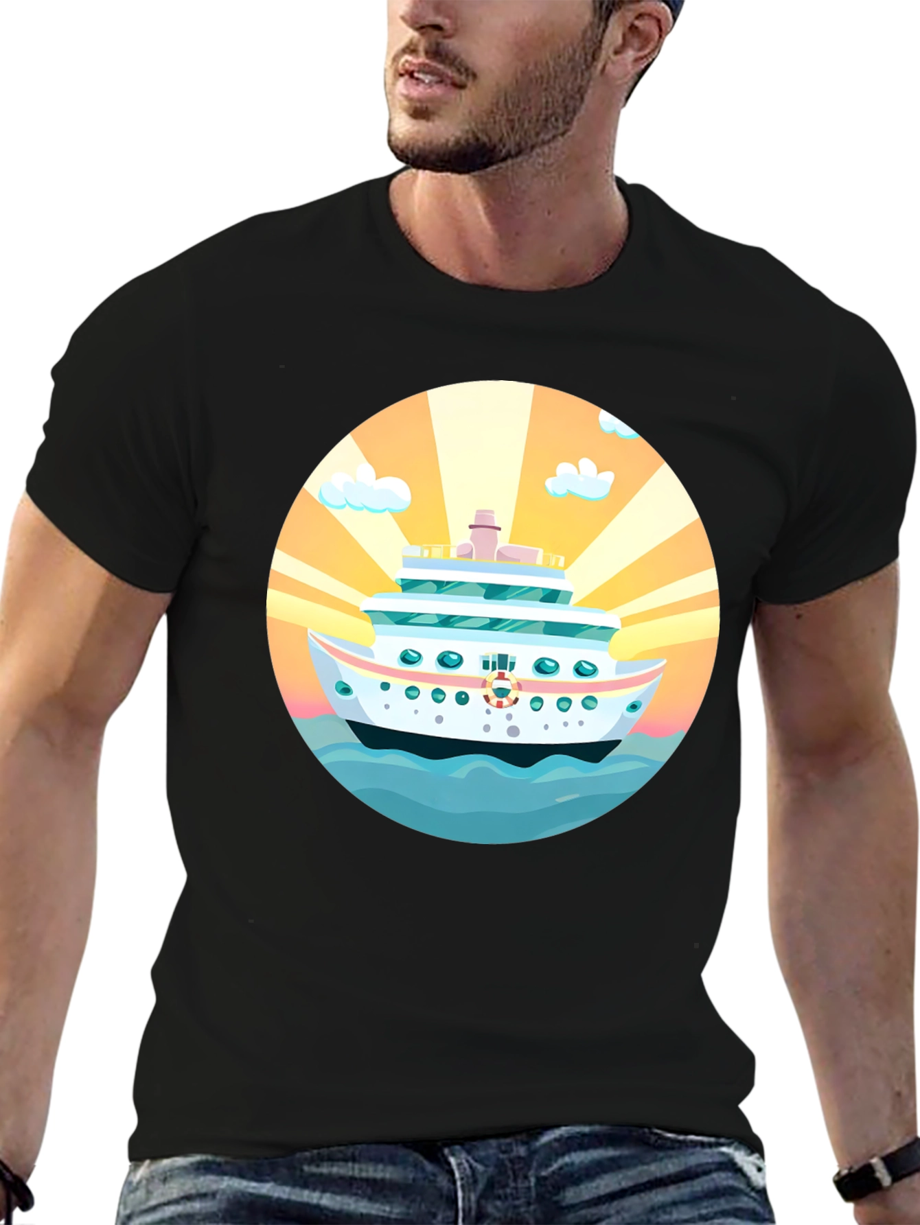 Cruise Ship Graphic Tee - Sun Sea Style!