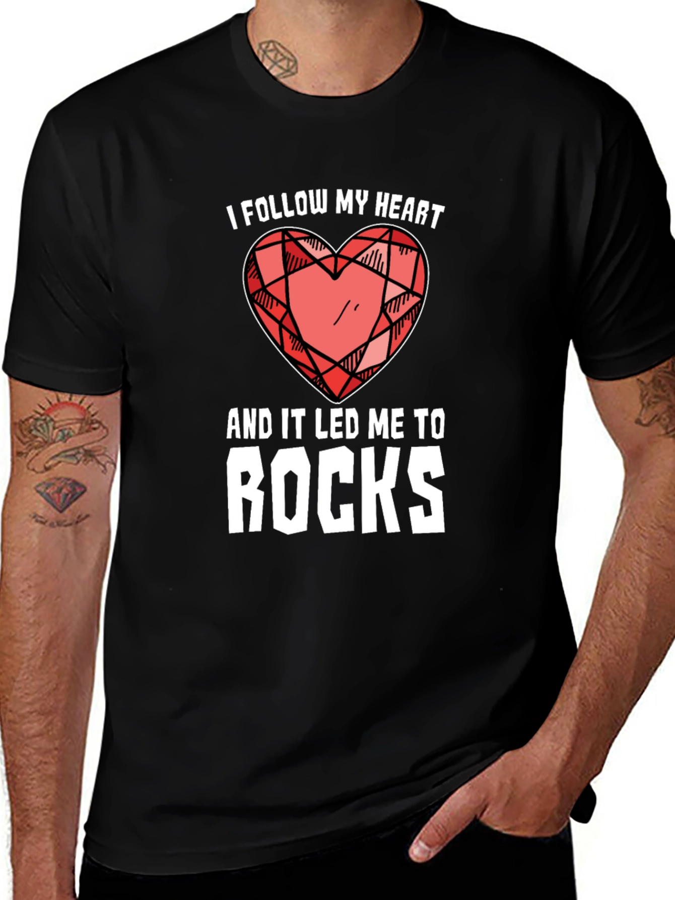 I Follow My Heart T-Shirt Rock Collector Gift