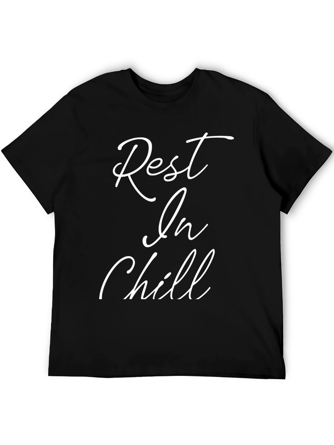 Rest In Chill Mens Black Graphic T-Shirt