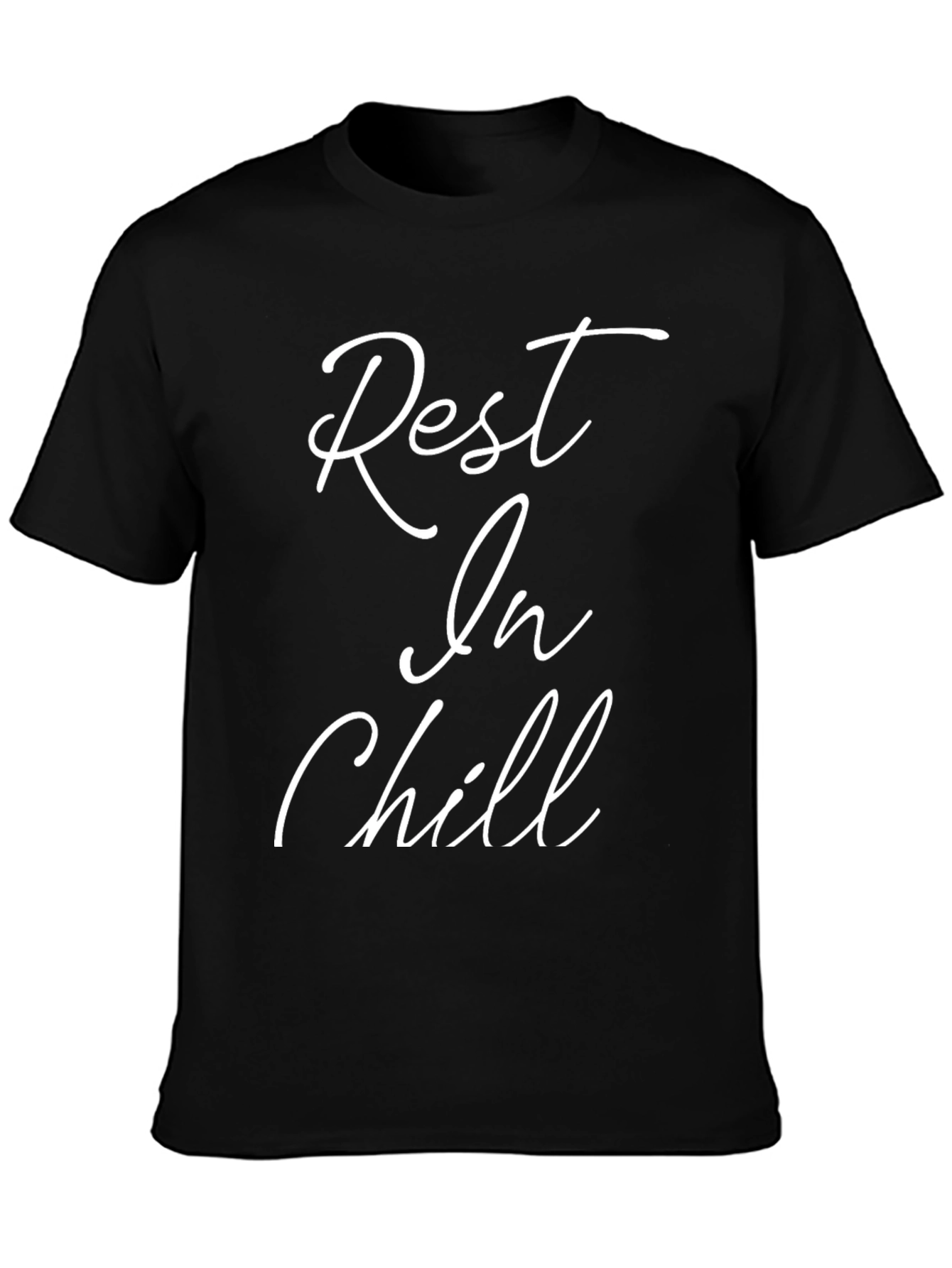 Rest In Chill Mens Black Graphic T-Shirt