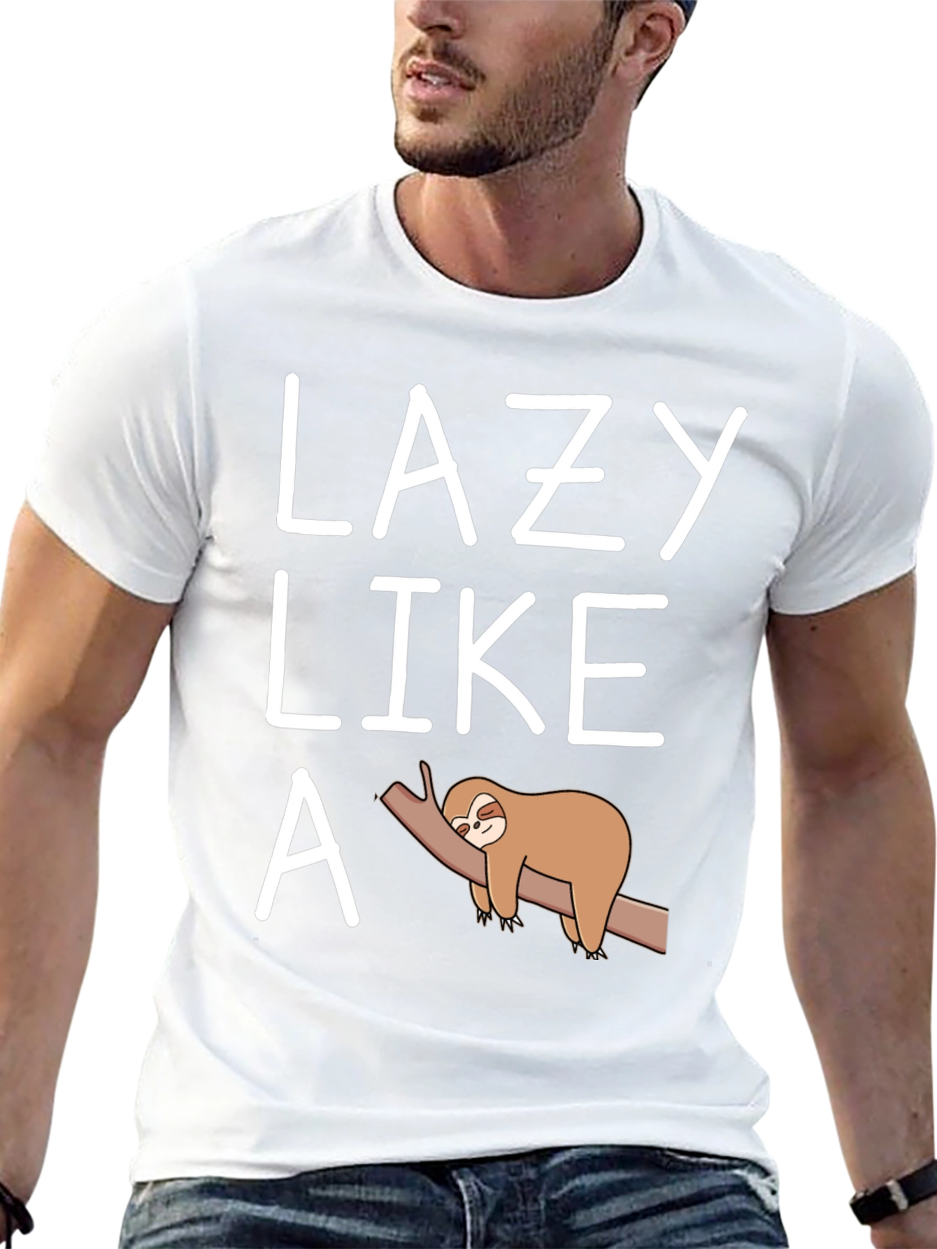 Lazy Like a Sloth T-Shirt Funny Graphic Tee