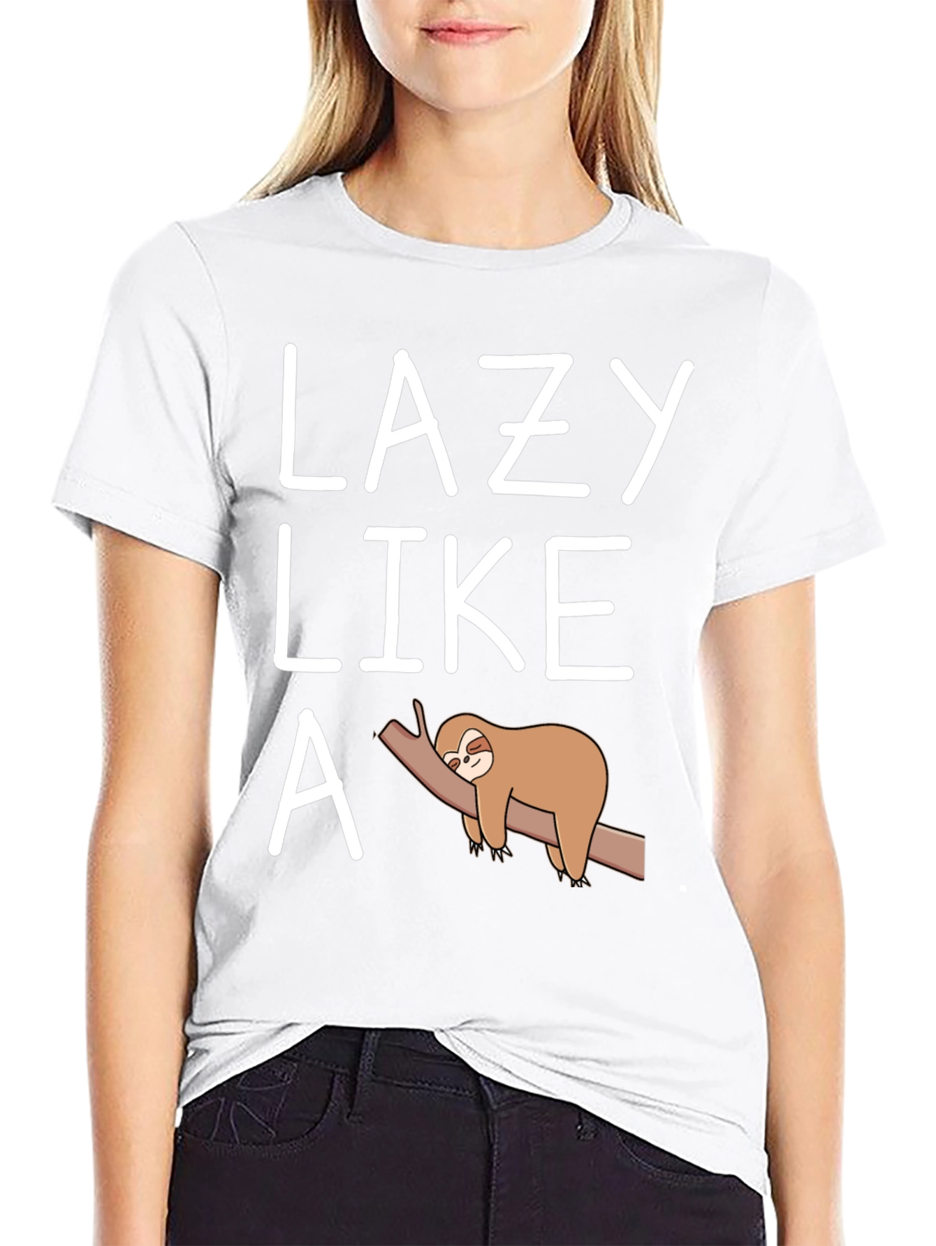 Lazy Like a Sloth T-Shirt Funny Graphic Tee