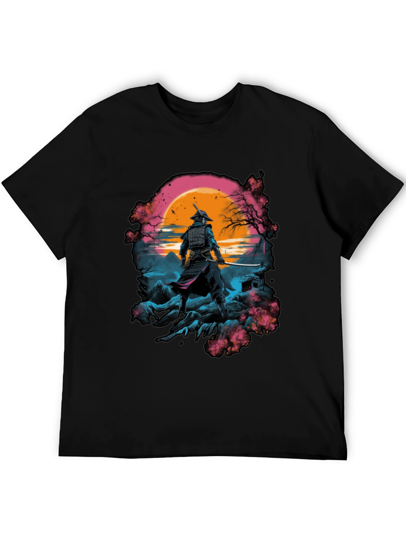 Samurai Sunset Graphic T-Shirt - Martial Arts Tee