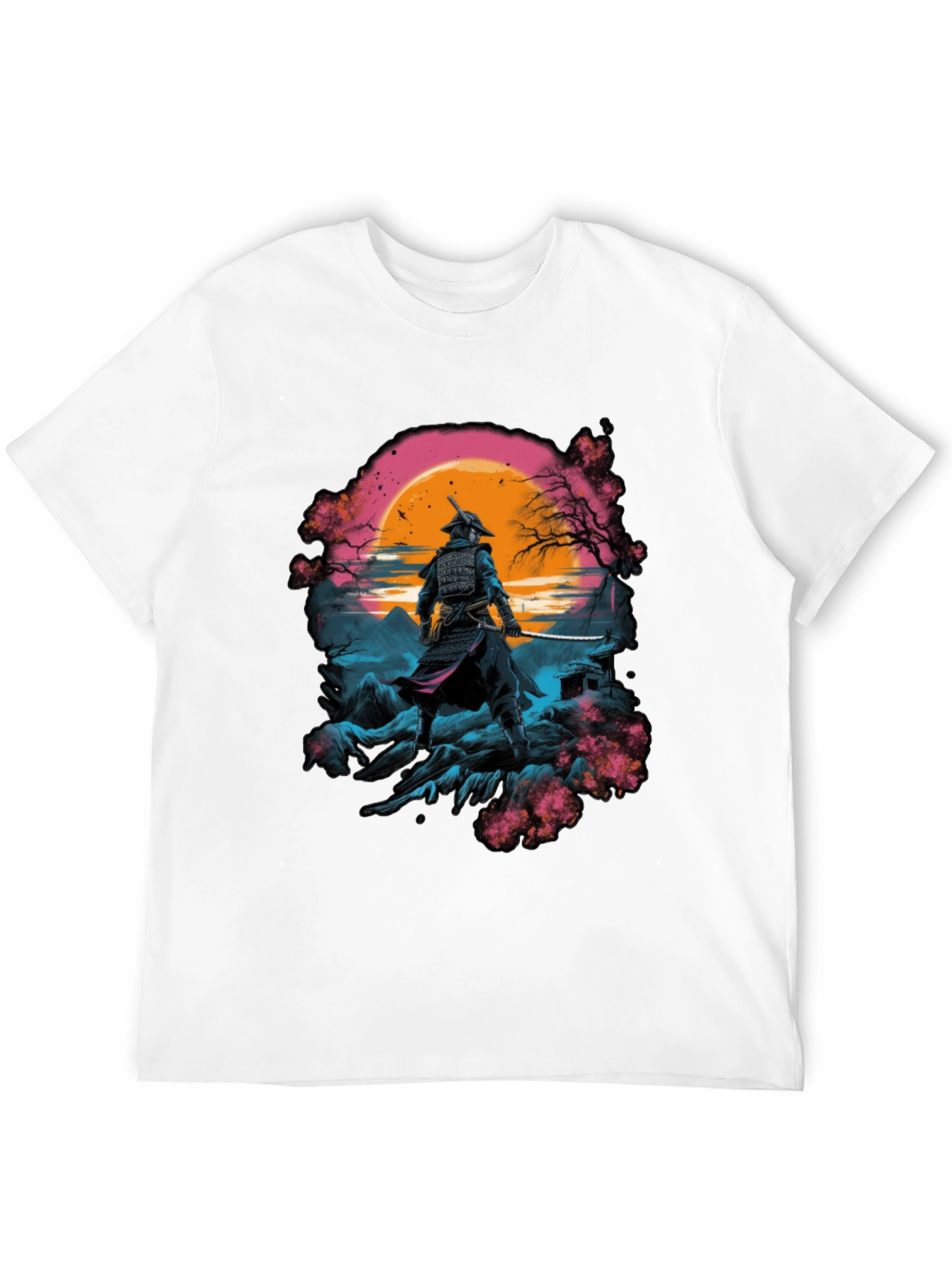 Samurai Sunset Graphic T-Shirt - Martial Arts Tee