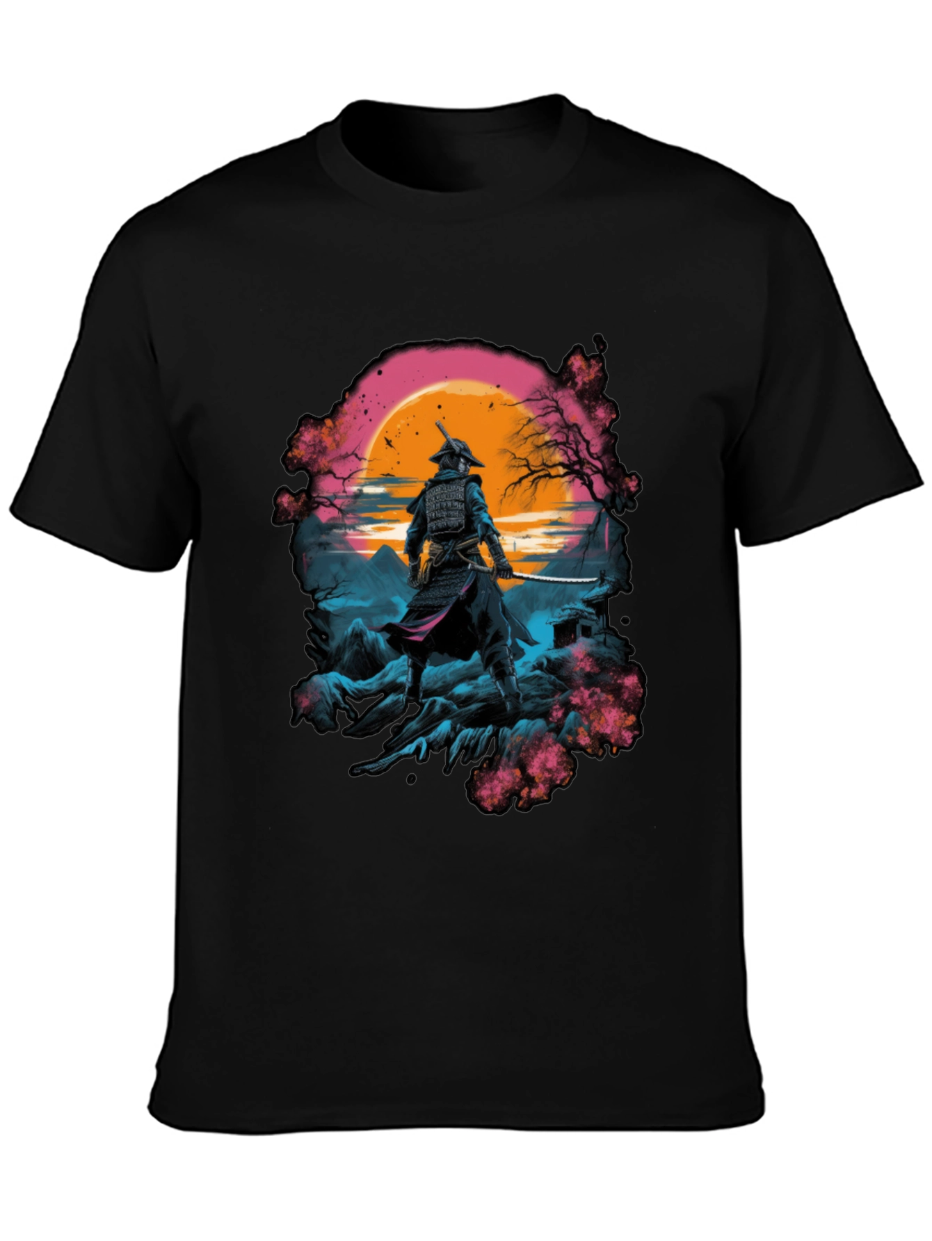 Samurai Sunset Graphic T-Shirt - Martial Arts Tee
