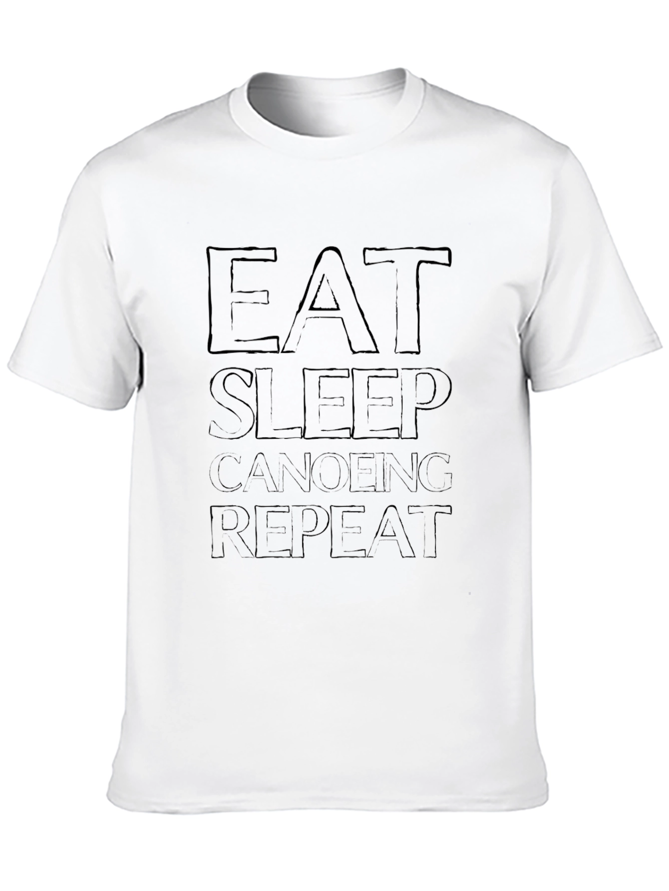 Eat Sleep Canoeing Repeat Black T-Shirt
