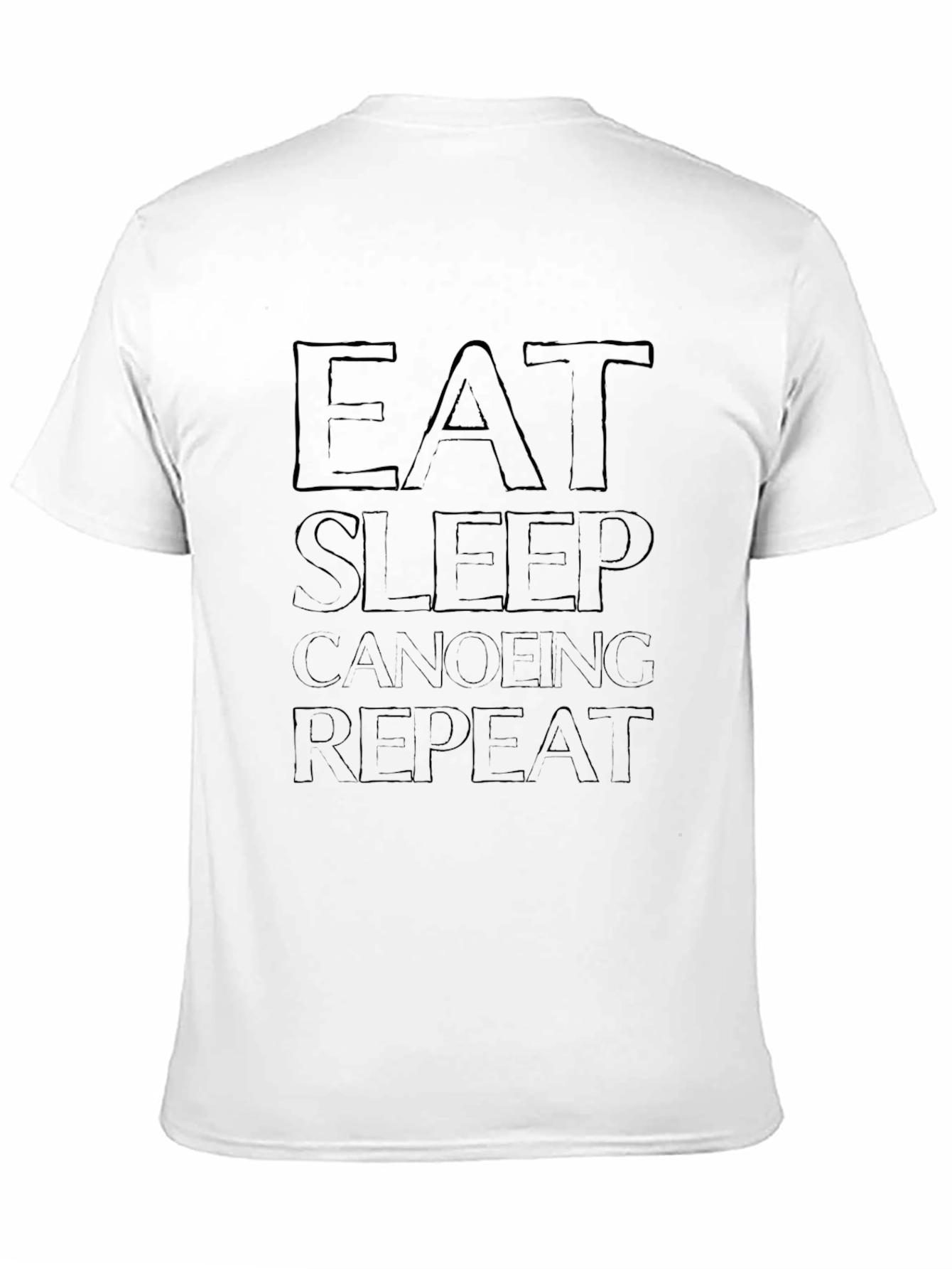Eat Sleep Canoeing Repeat Black T-Shirt