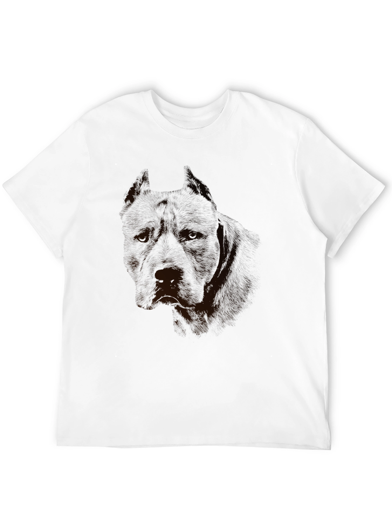 Mens Black Graphic Tee - Pitbull Design