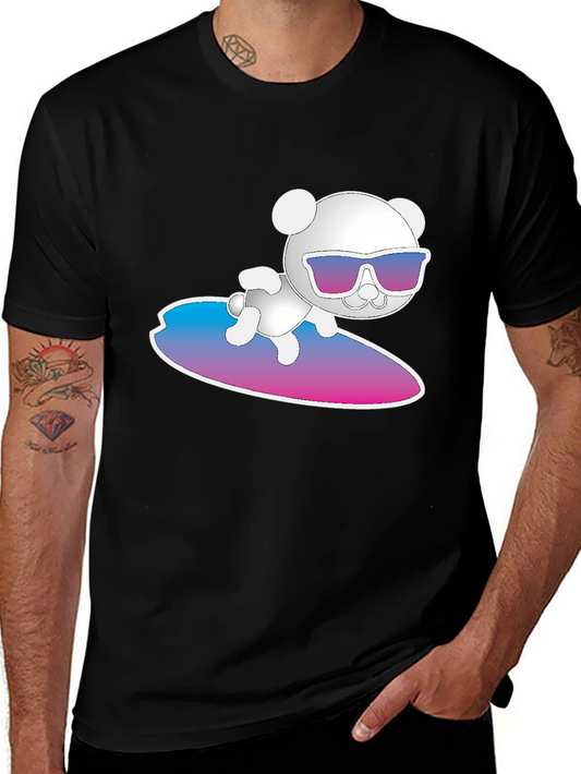 Cool Bear Surfing Graphic T-Shirt