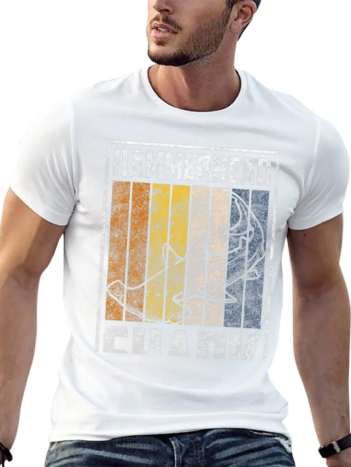 Hammerhead Shark Graphic Tee - Retro Style