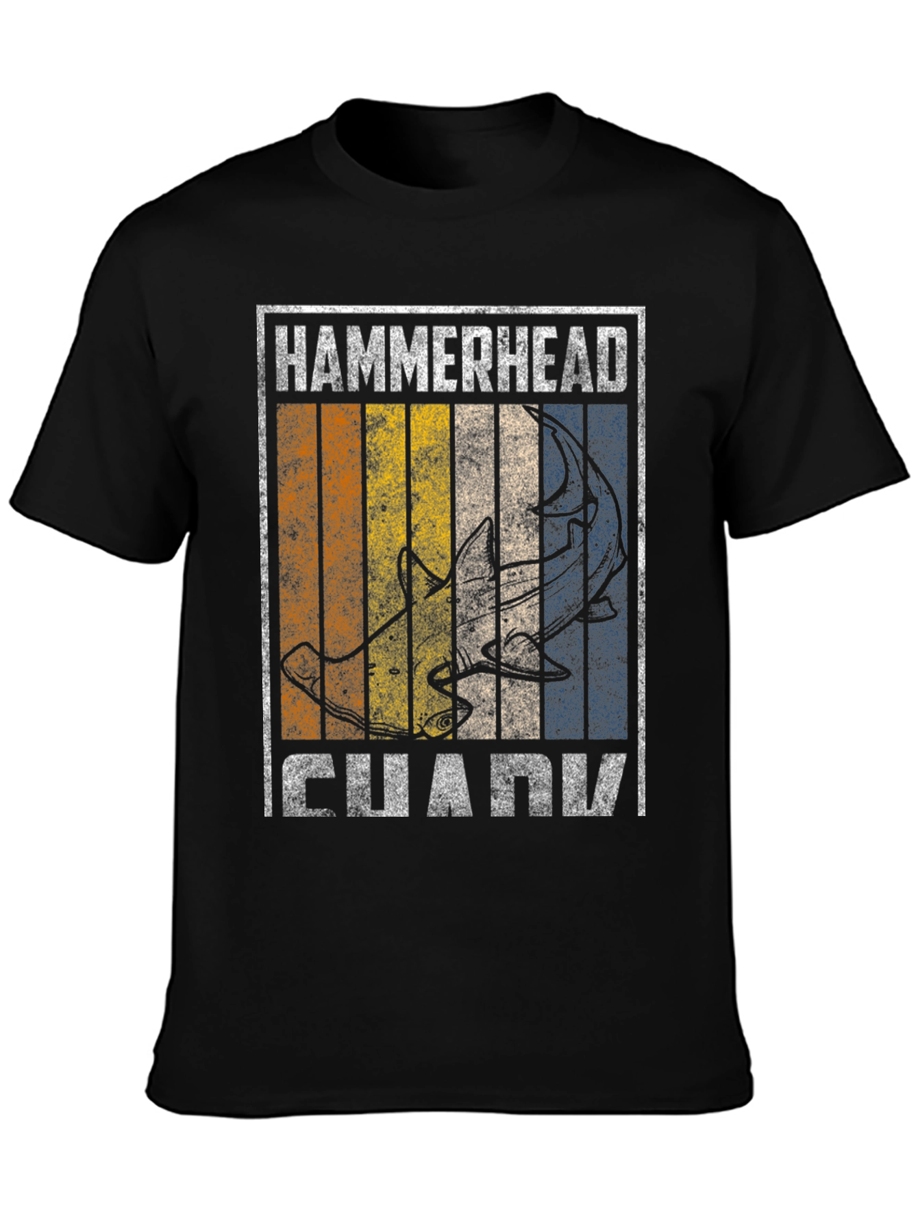 Hammerhead Shark Graphic Tee - Retro Style