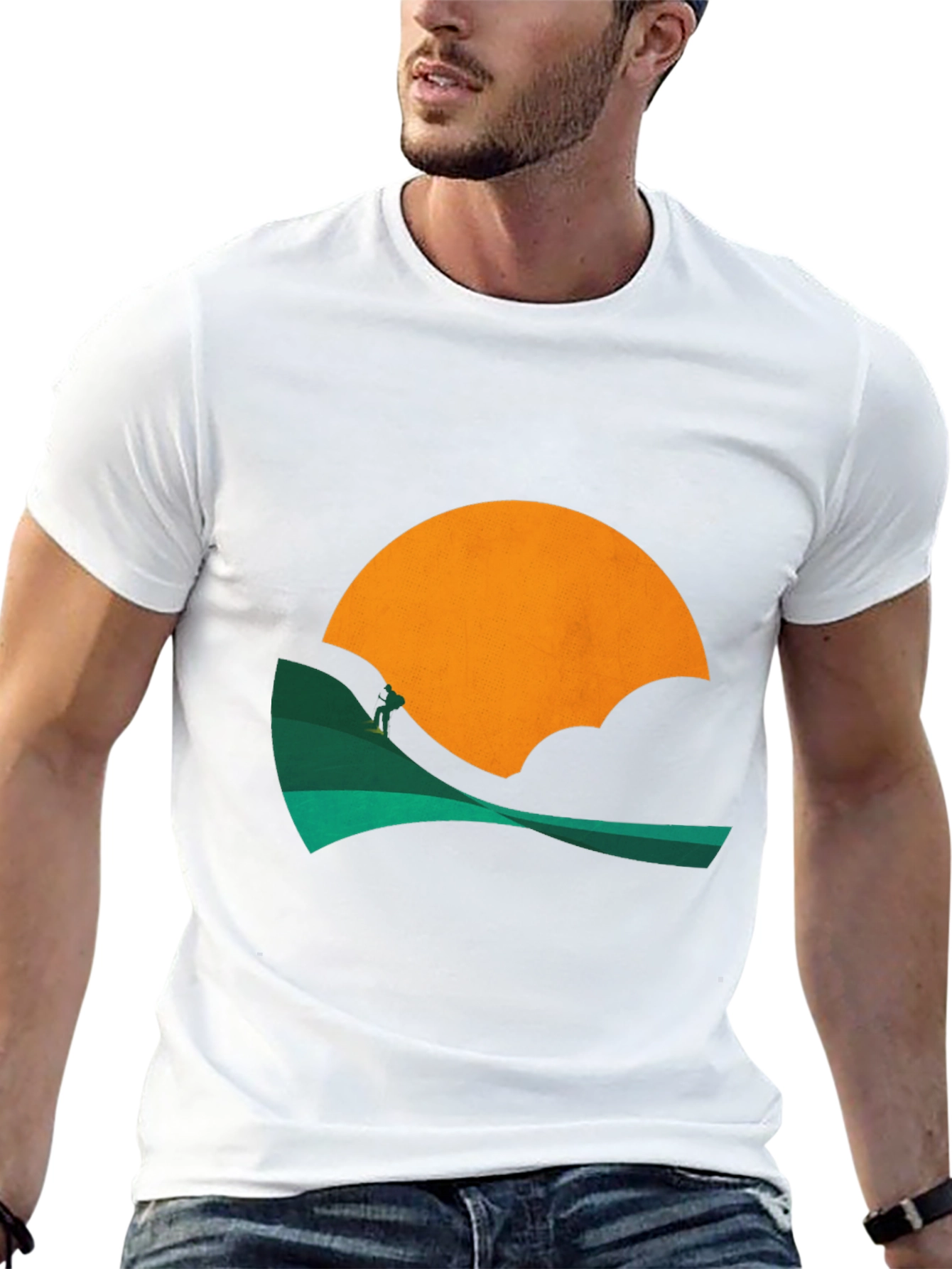 Sunset Hiker Graphic Tee - Black