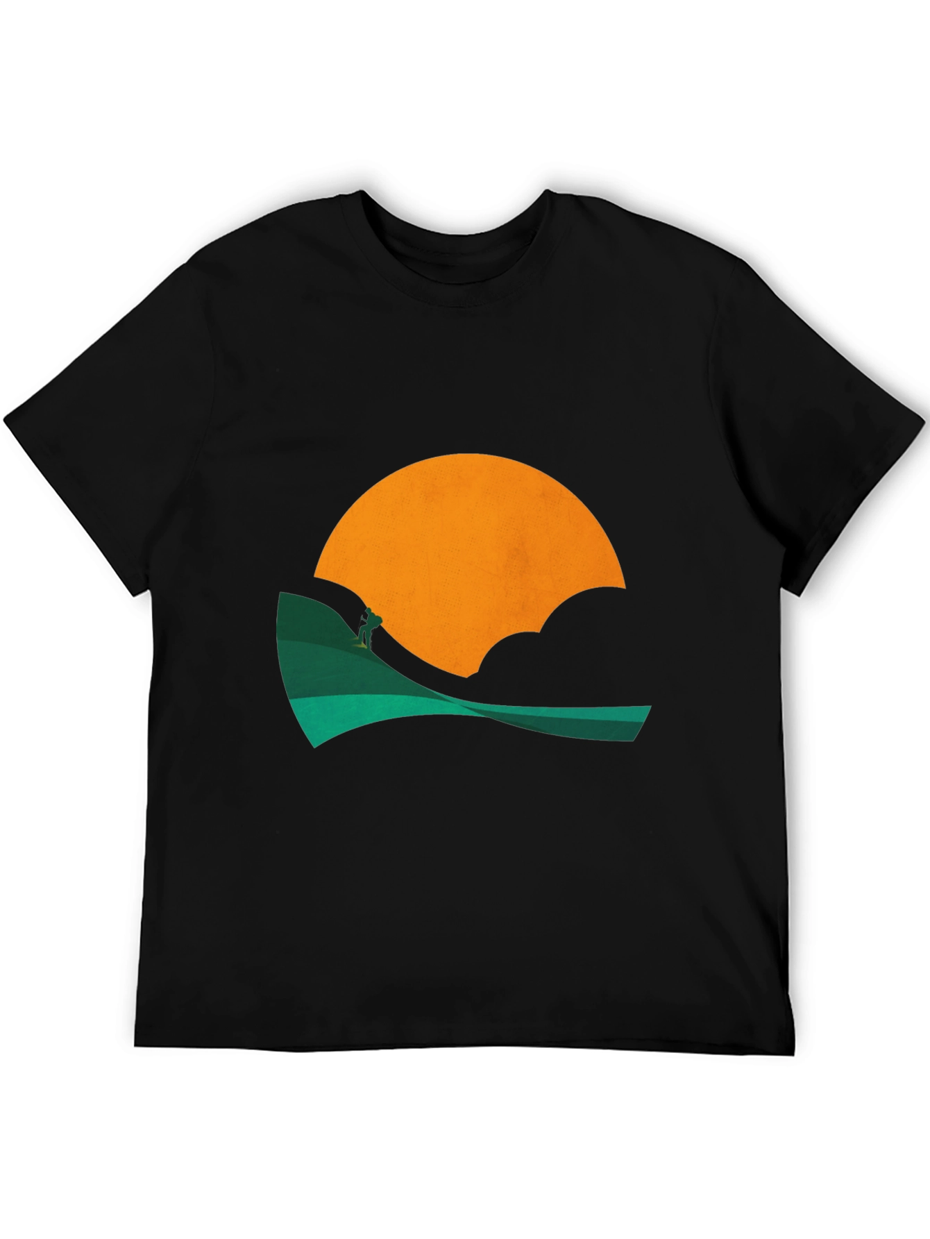 Sunset Hiker Graphic Tee - Black