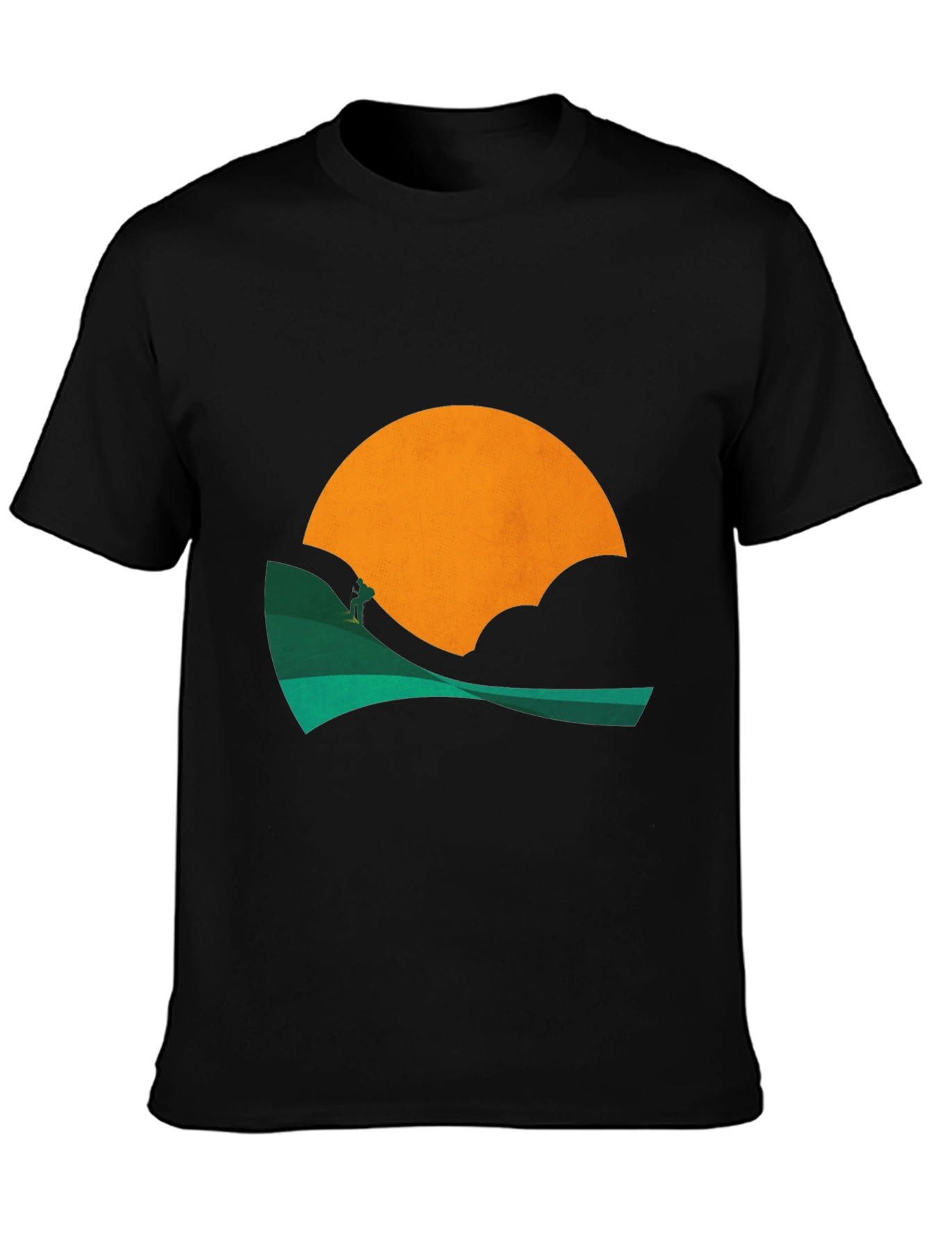 Sunset Hiker Graphic Tee - Black