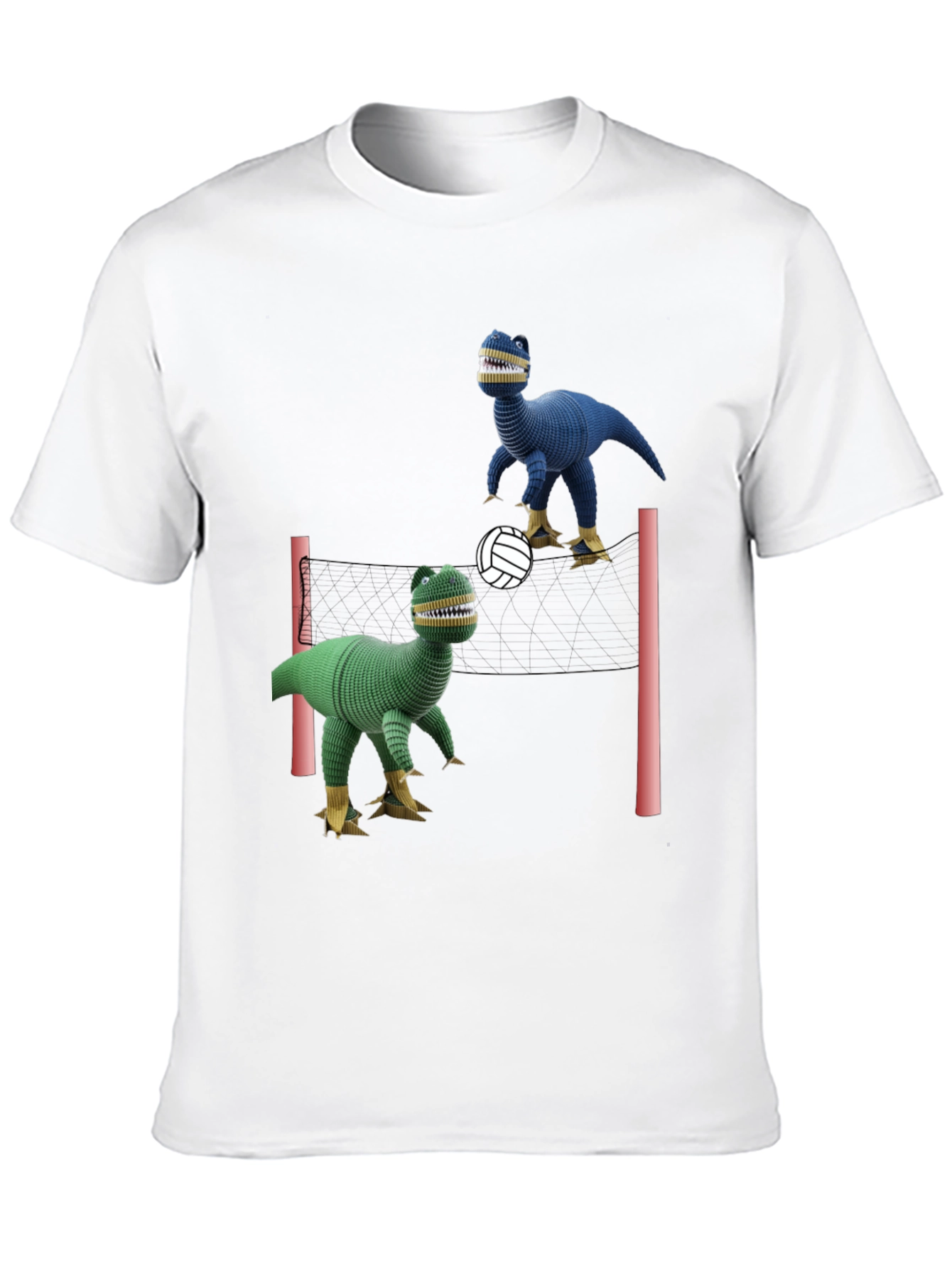 Dino Volleyball Black T-Shirt