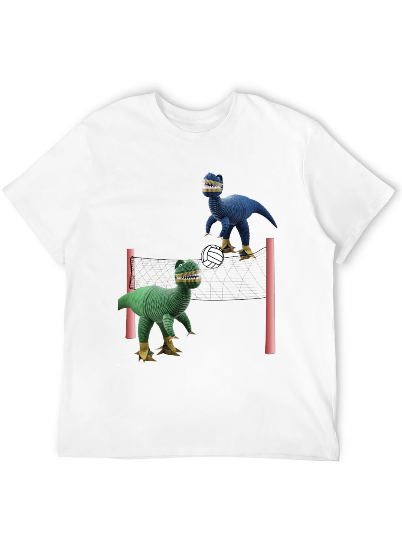 Dino Volleyball Black T-Shirt