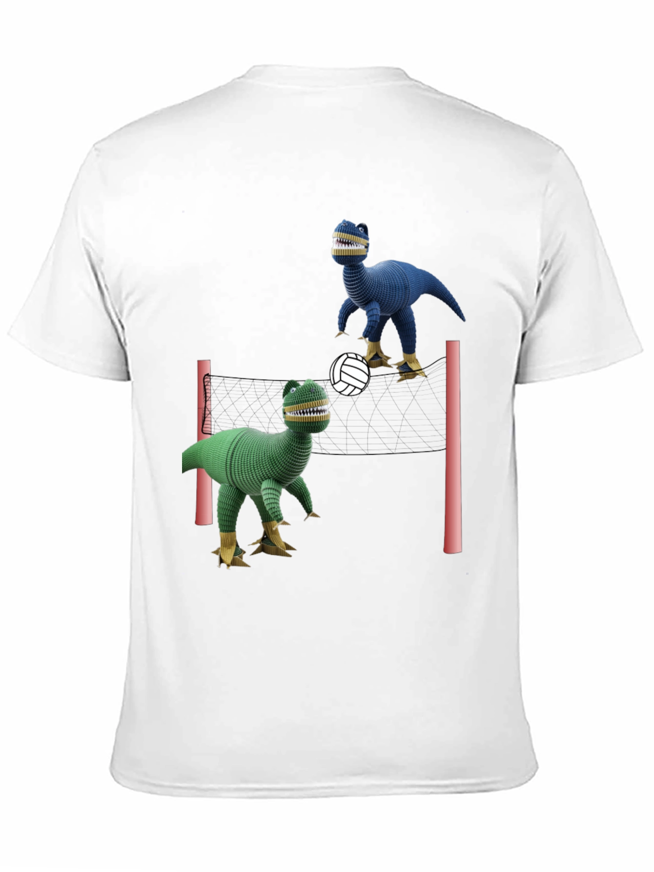 Dino Volleyball Black T-Shirt