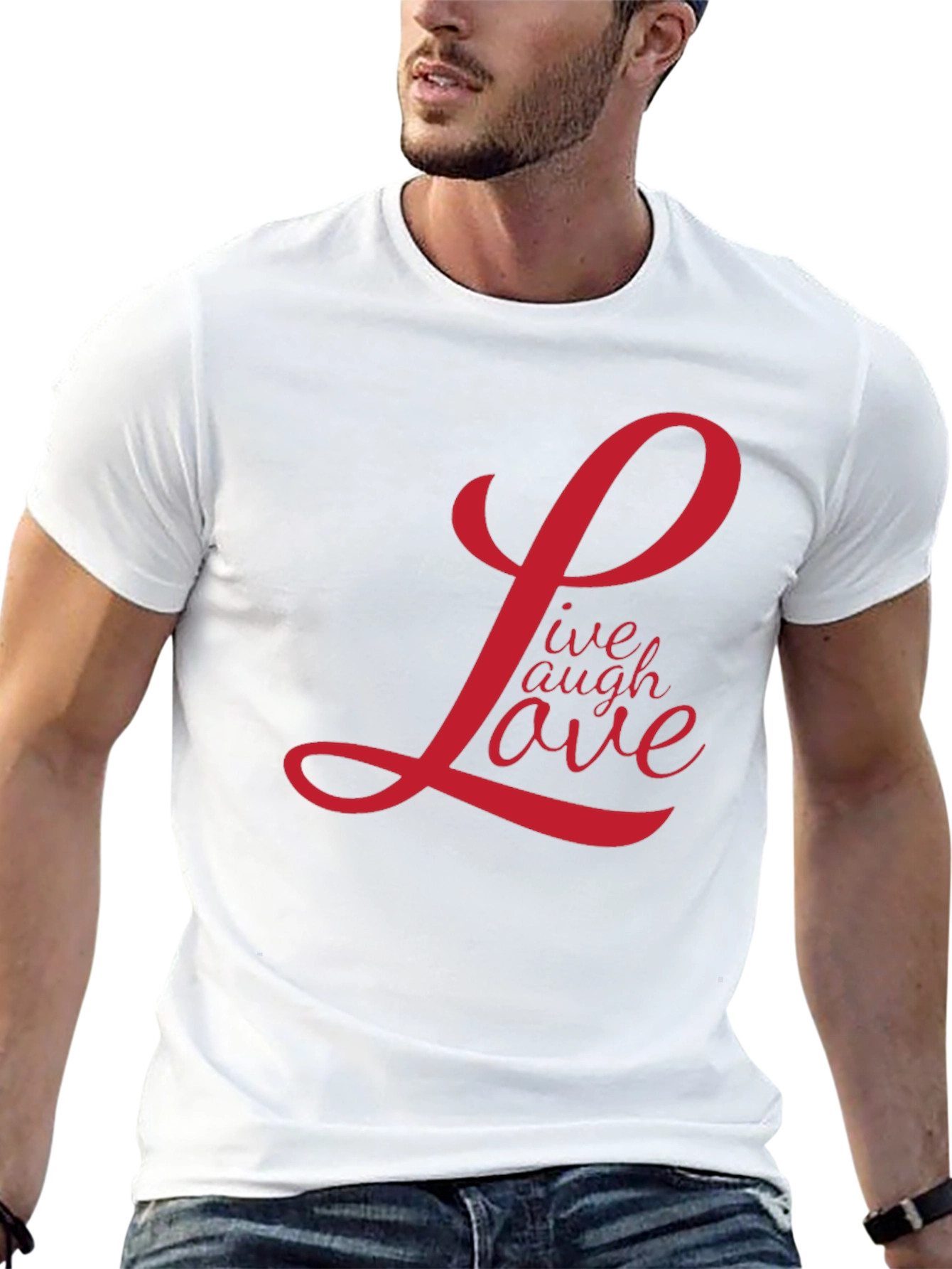 Live Laugh Love Graphic T-Shirt - Black