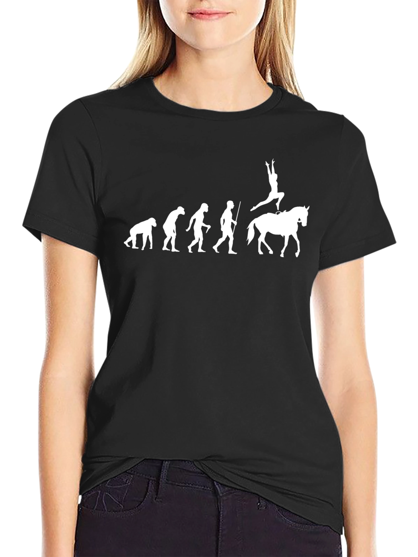 Evolution of Equitation Black T-Shirt