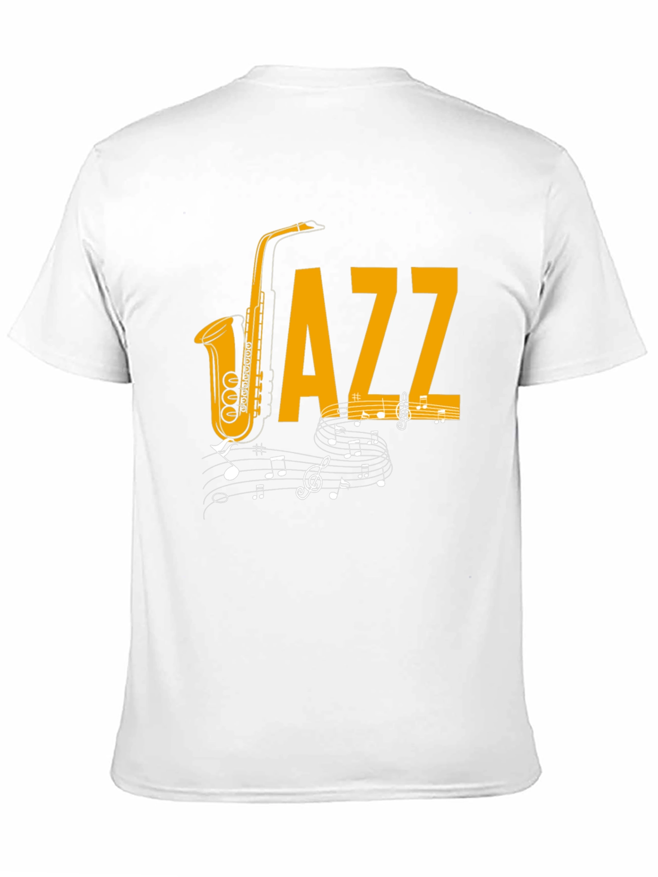 Jazz Music T-Shirt - Saxophone & Notes Graphic Tee