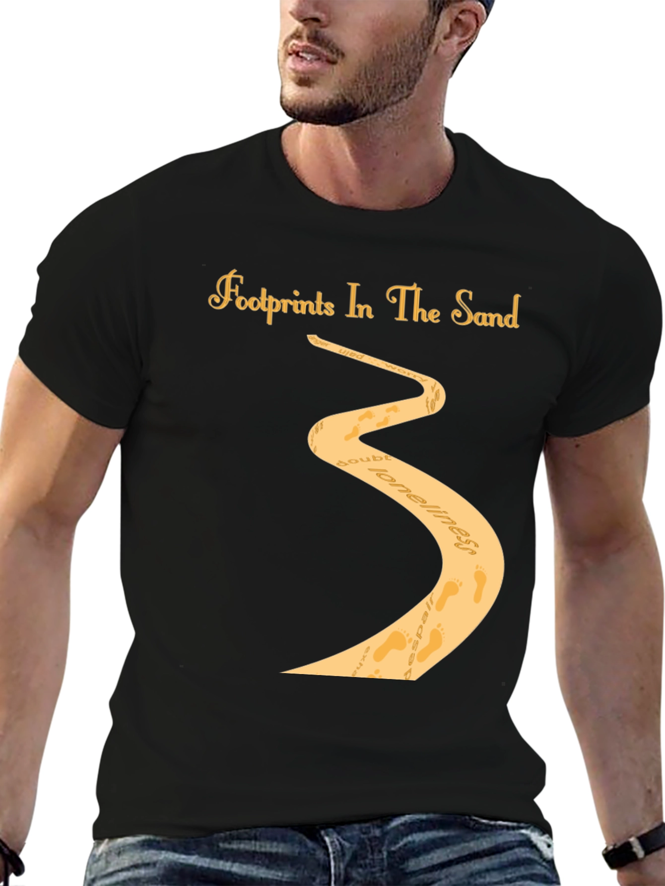 Footprints in the Sand Graphic T-Shirt