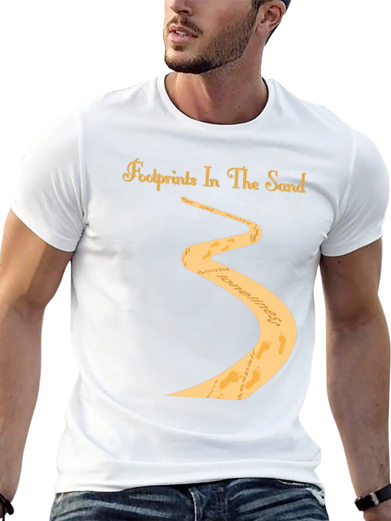 Footprints in the Sand Graphic T-Shirt