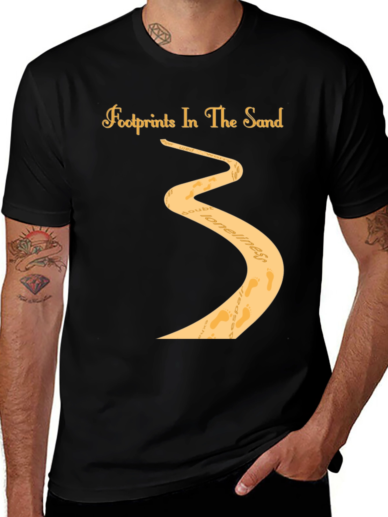 Footprints in the Sand Graphic T-Shirt