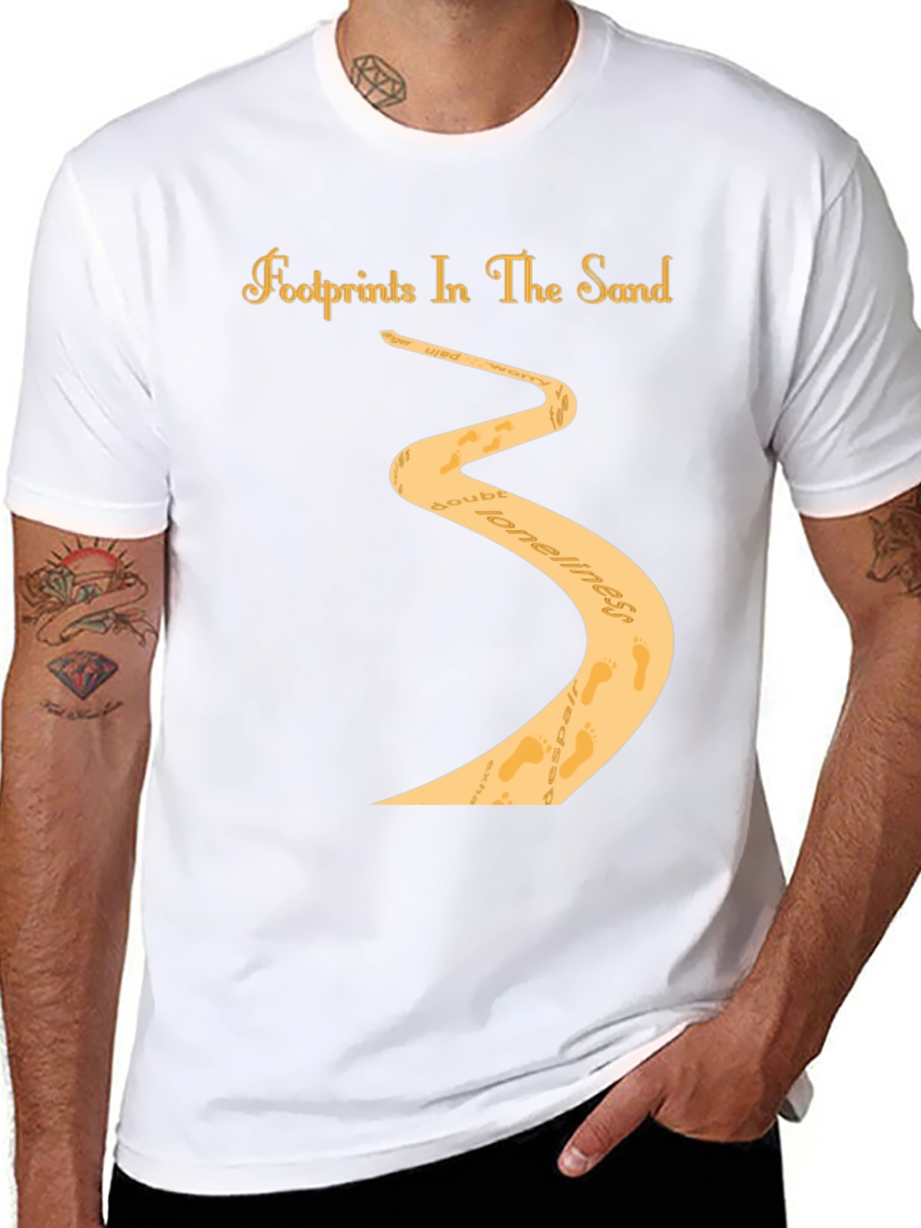 Footprints in the Sand Graphic T-Shirt