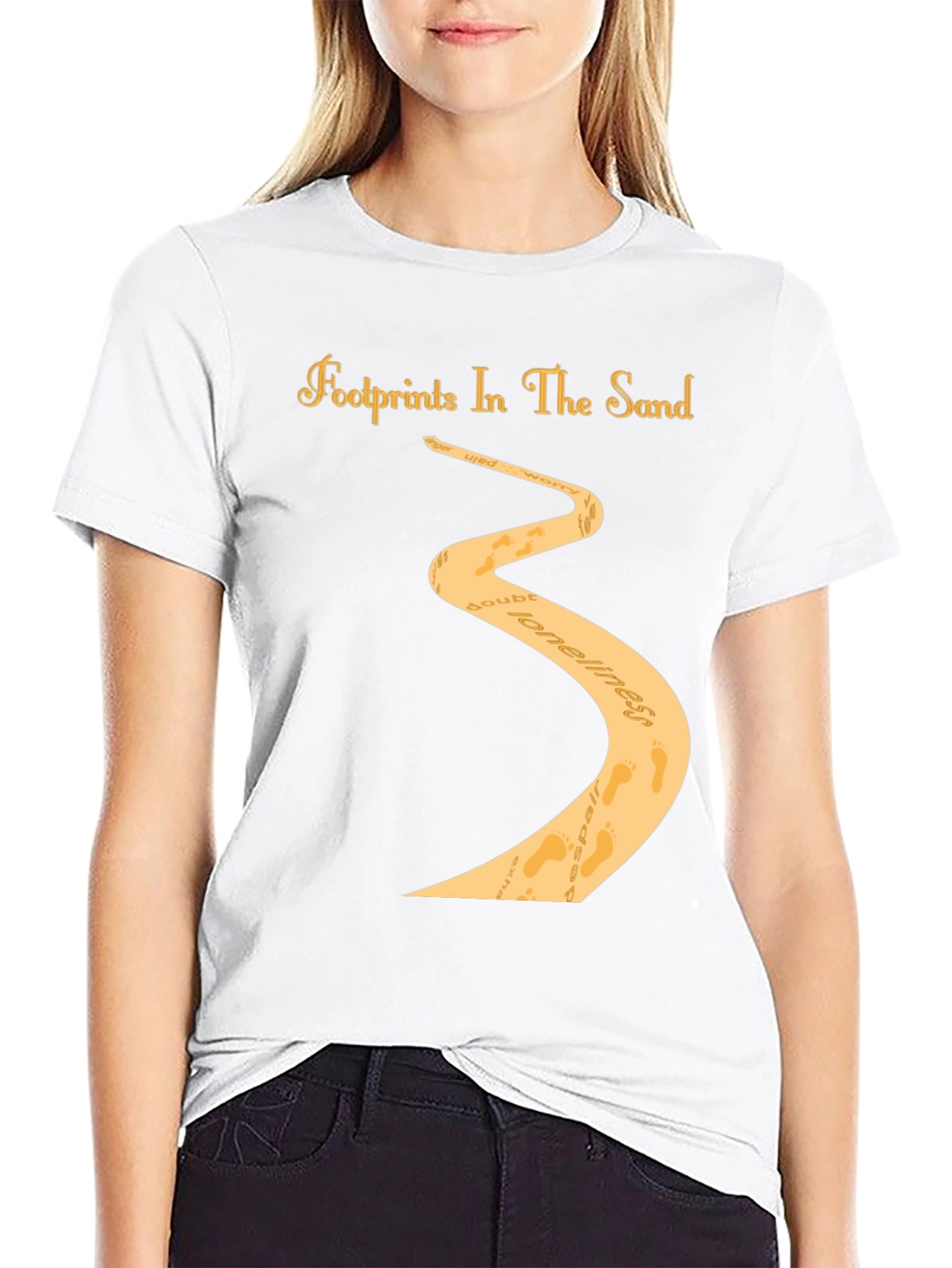 Footprints in the Sand Graphic T-Shirt