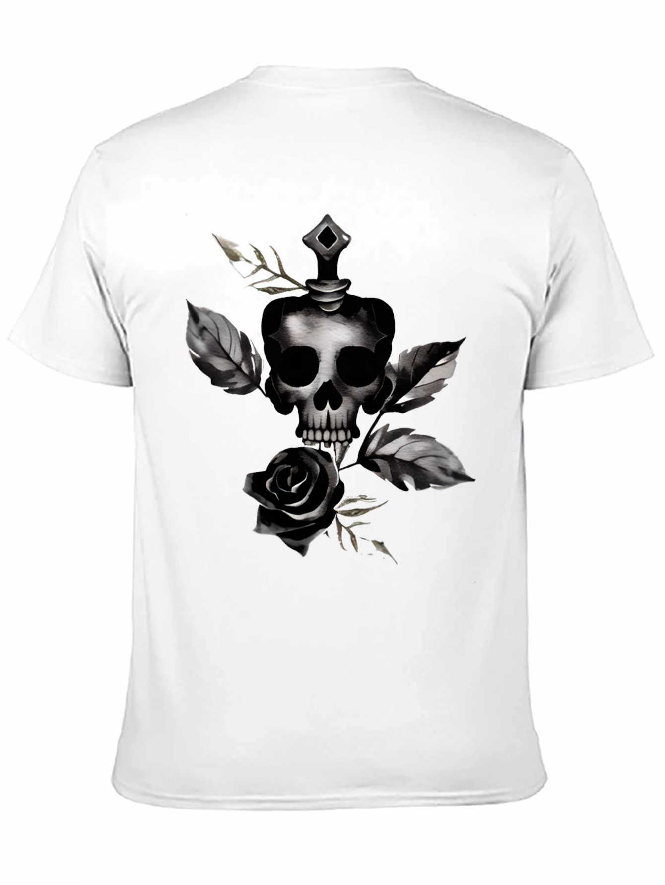 Skull & Rose Graphic Black T-Shirt