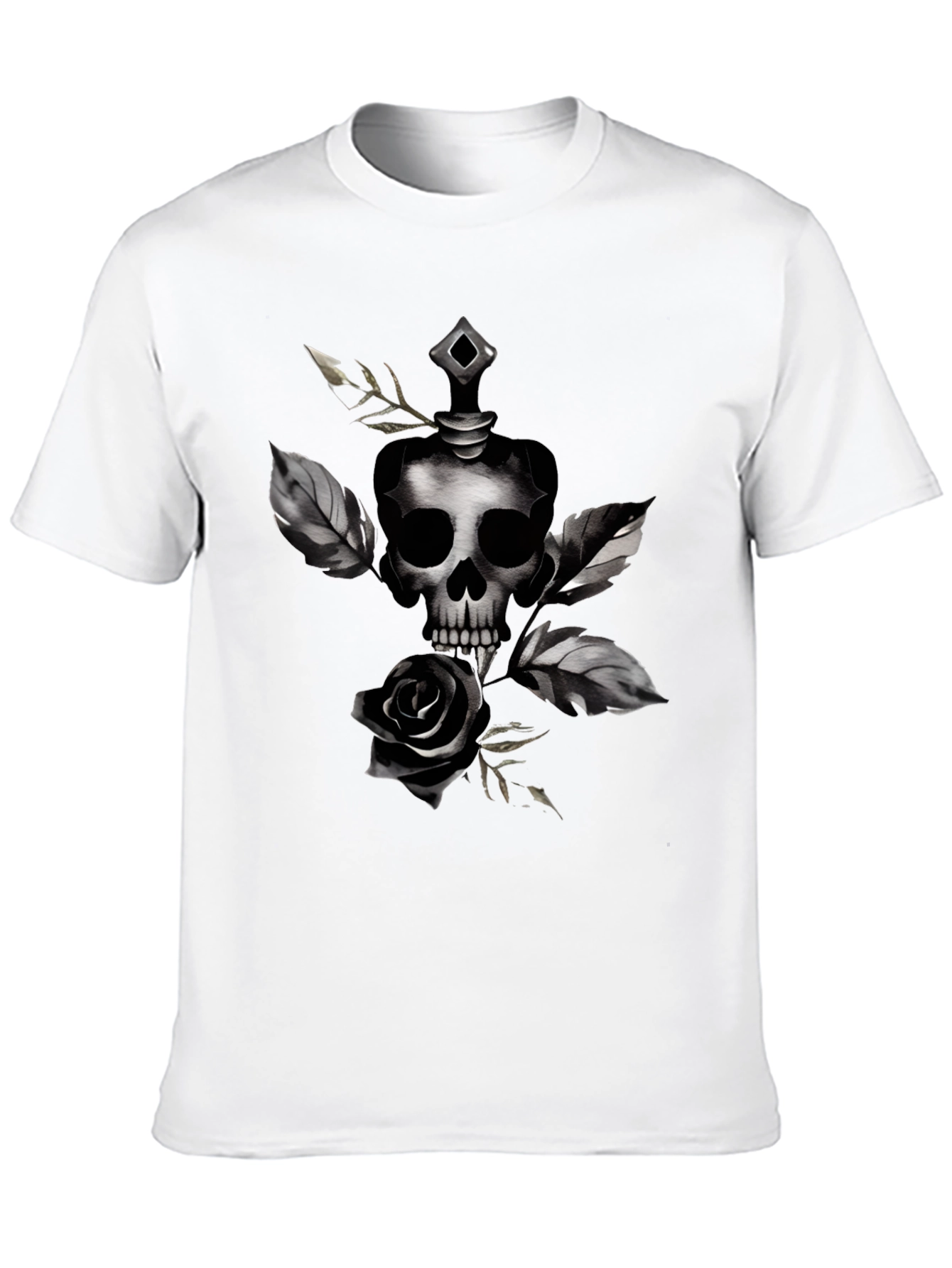 Skull & Rose Graphic Black T-Shirt