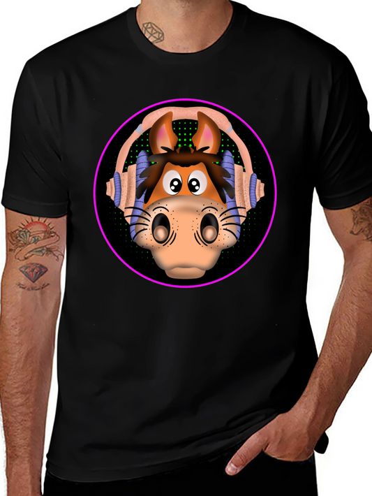 Horse Head Headphones T-Shirt