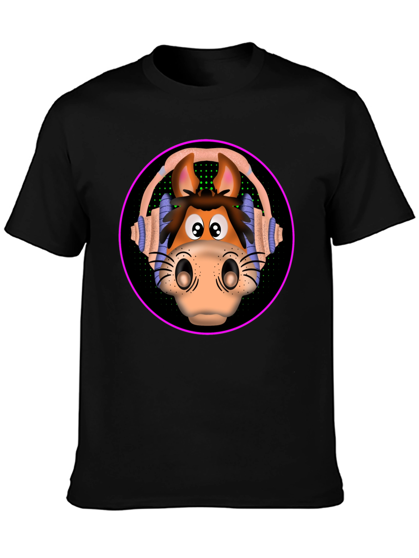 Horse Head Headphones T-Shirt