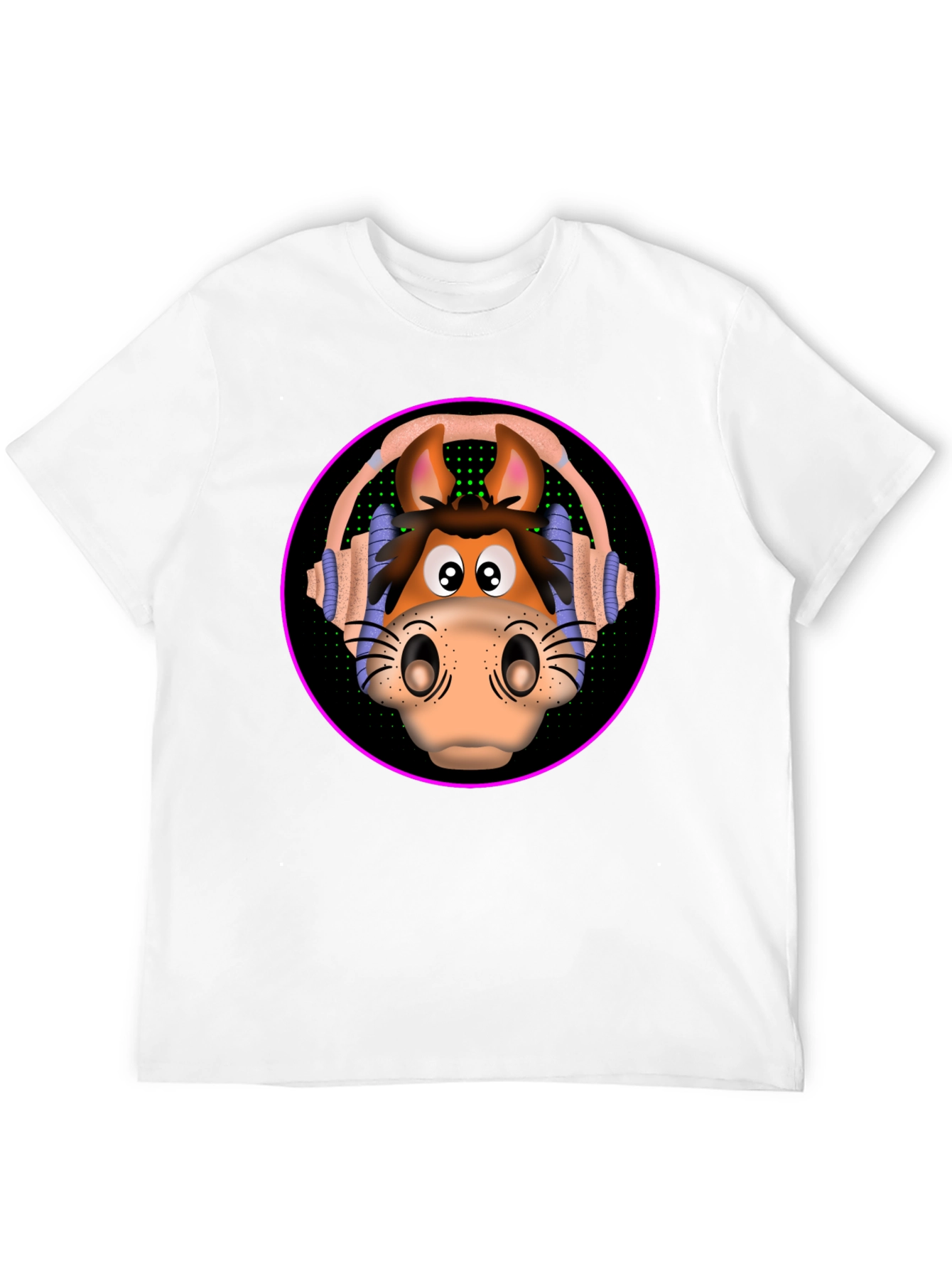 Horse Head Headphones T-Shirt