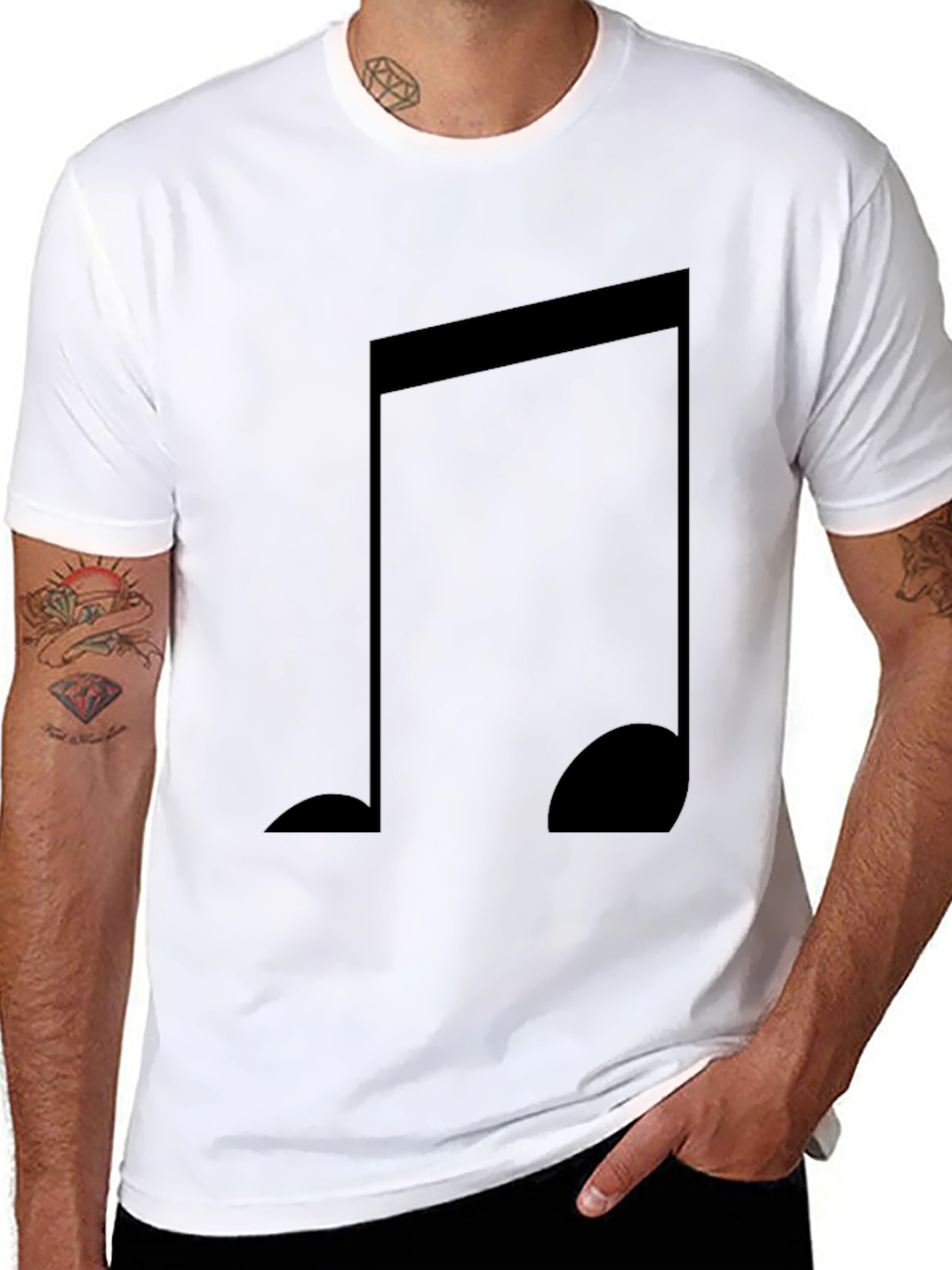 Musical Note Graphic Tee - Classic Style