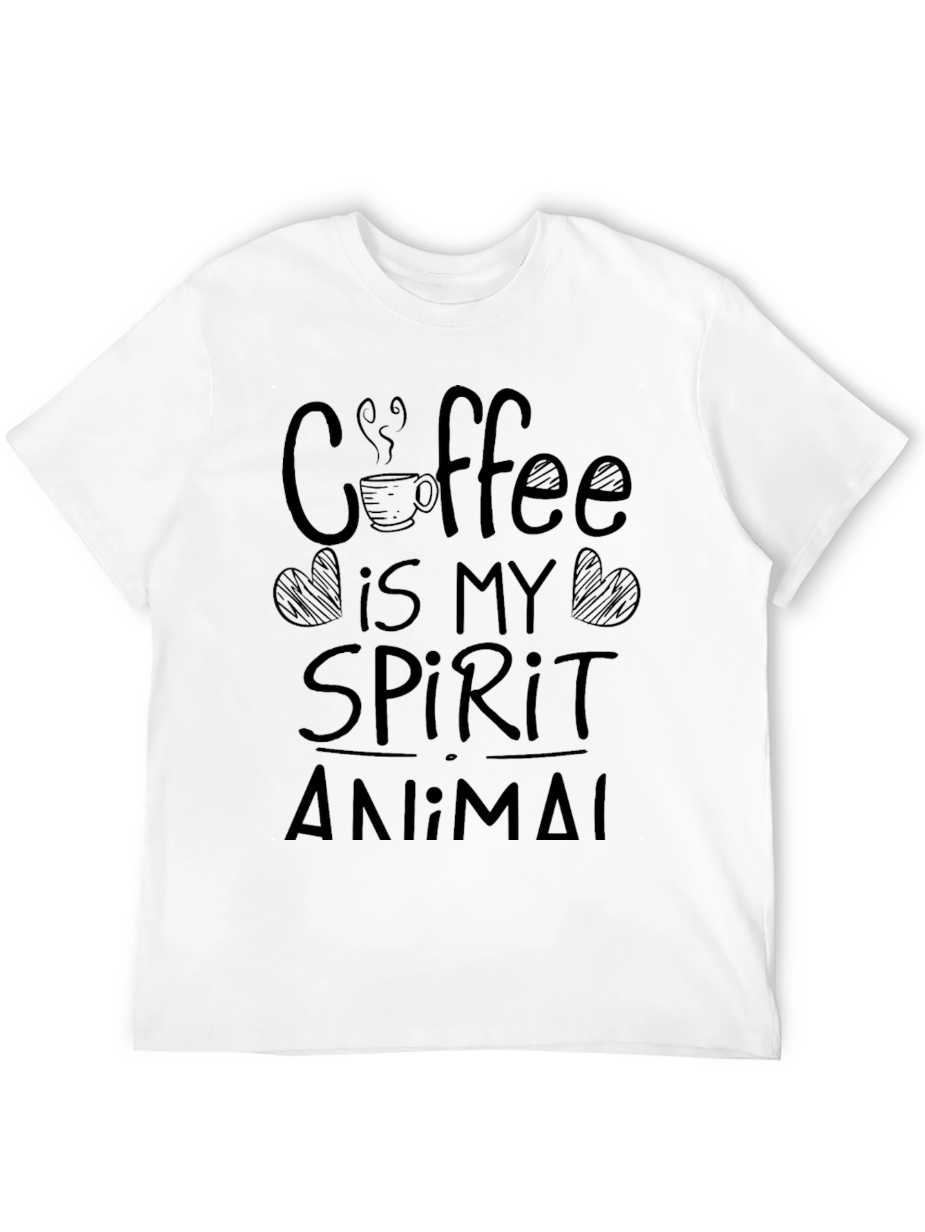 Coffee is My Spirit Animal T-Shirt Black