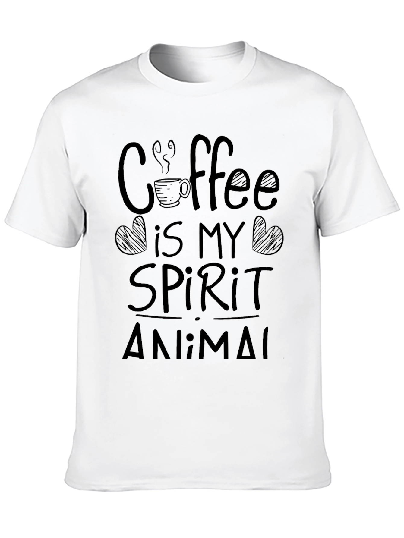 Coffee is My Spirit Animal T-Shirt Black
